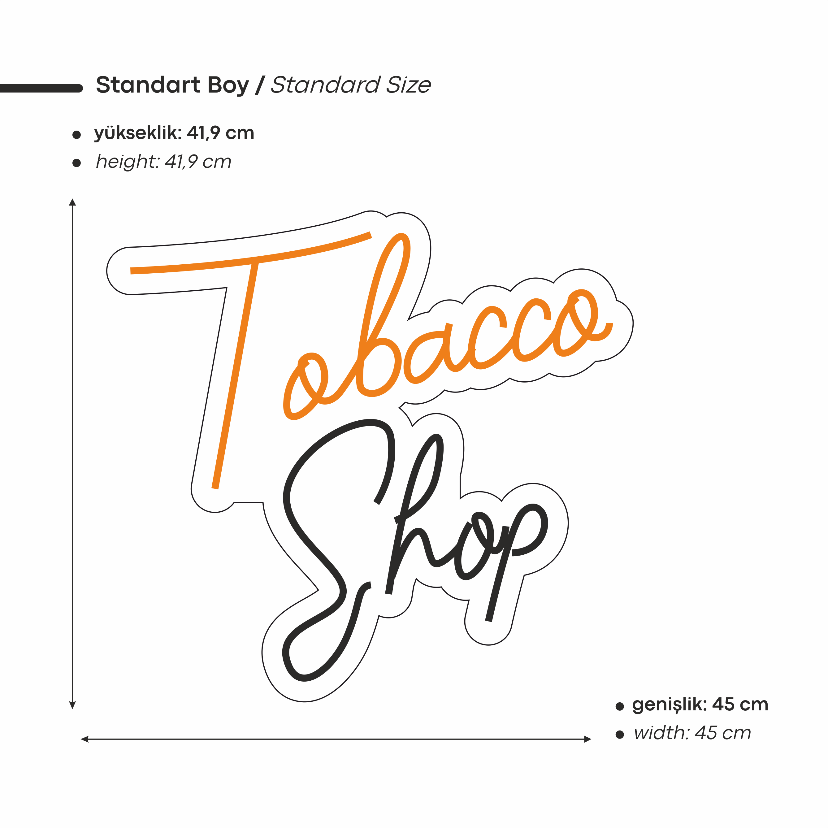 Tobacco Shop Yazılı Led Neon
