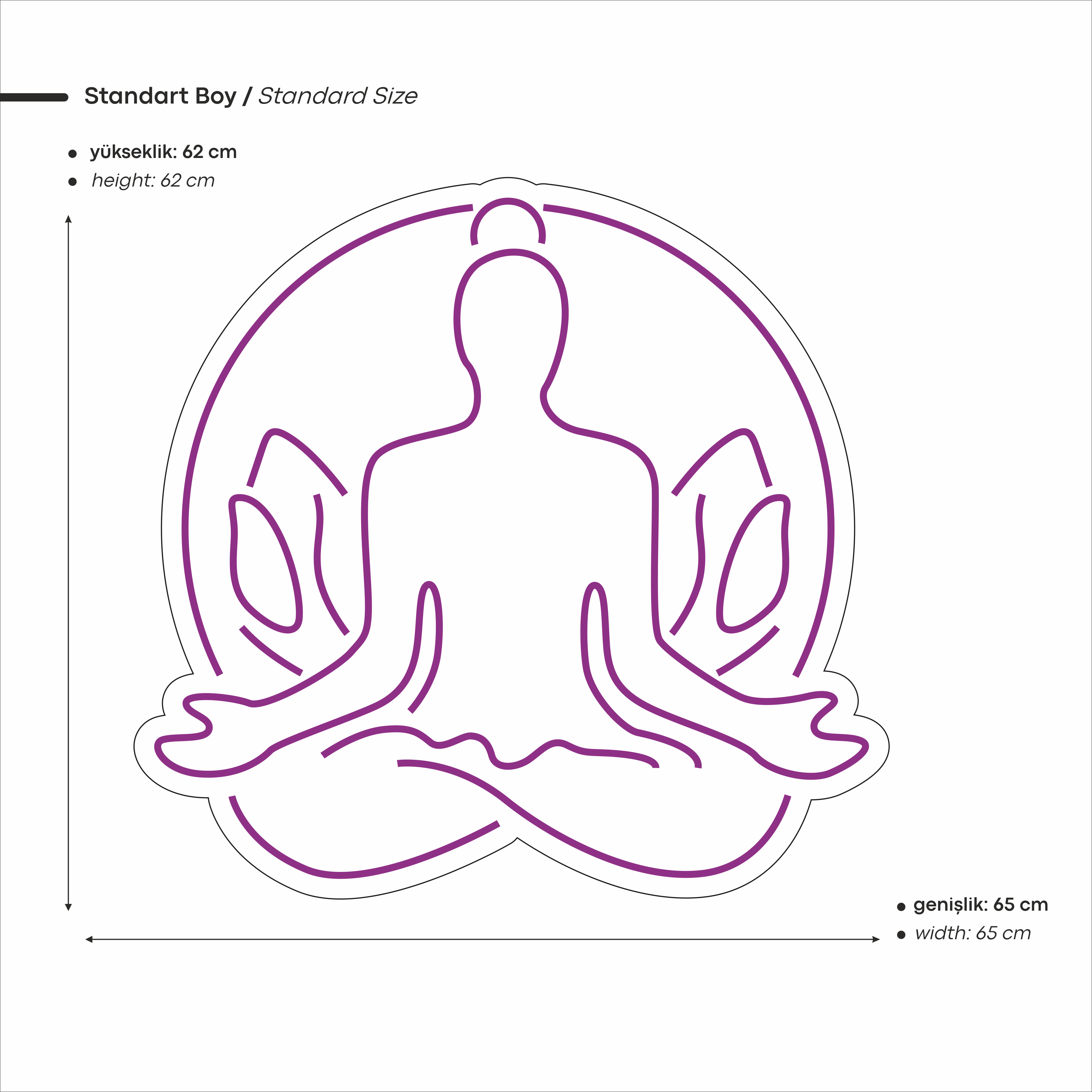 Yoga Meditasyon Figürlü Led Neon