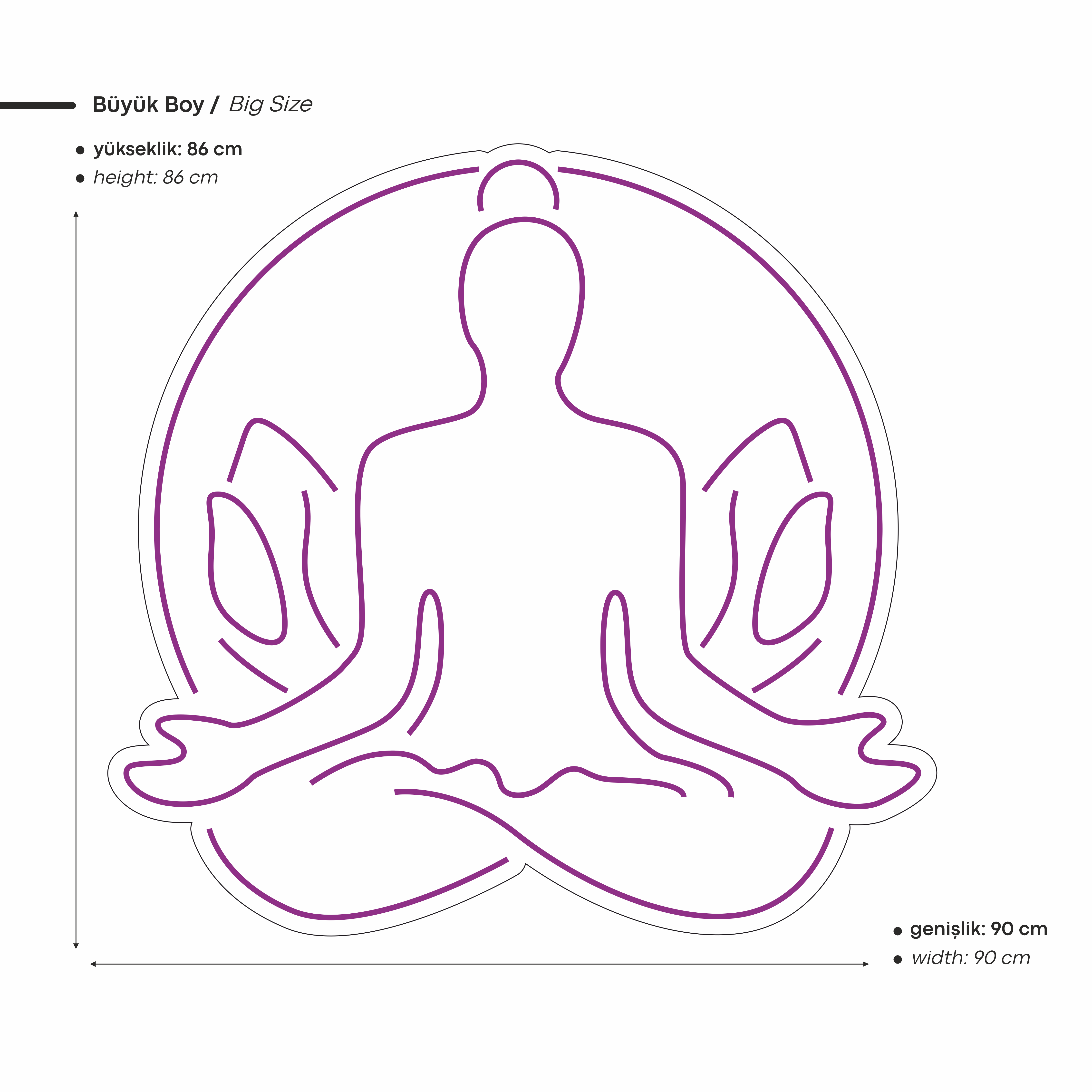 Yoga Meditasyon Figürlü Led Neon