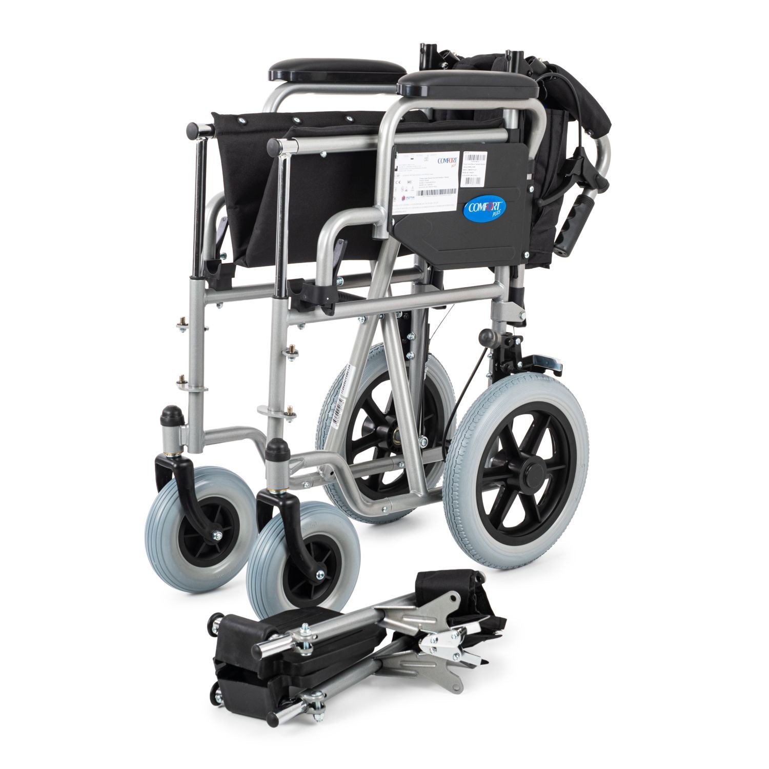 Comfort Plus DM-327 45cm Silver Özellikli Transfer Tekerlekli Sandalyesi