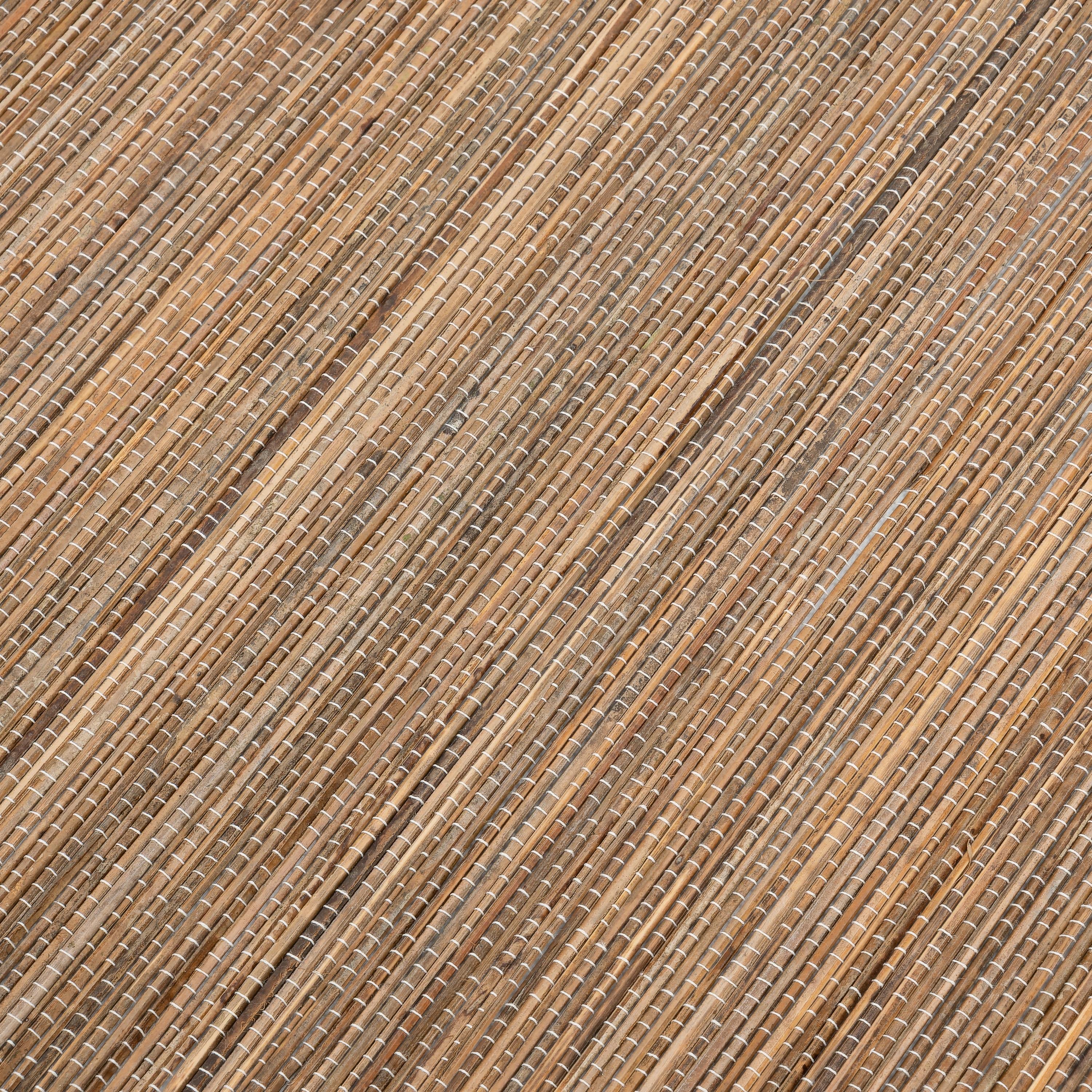 Amerikan Servis Naturel Rattan Beyaz Dikişli