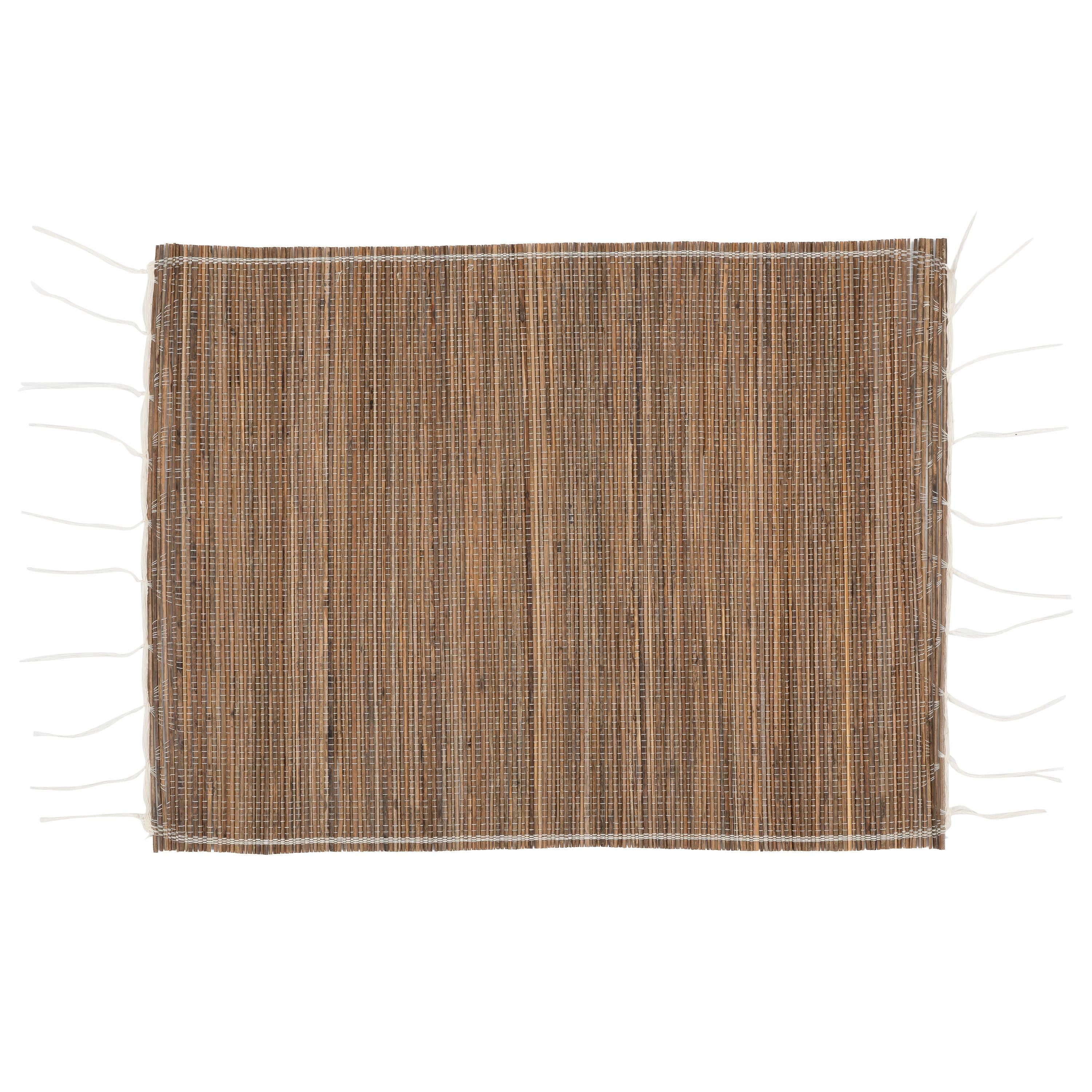 Amerikan Servis Naturel Rattan Beyaz Dikişli