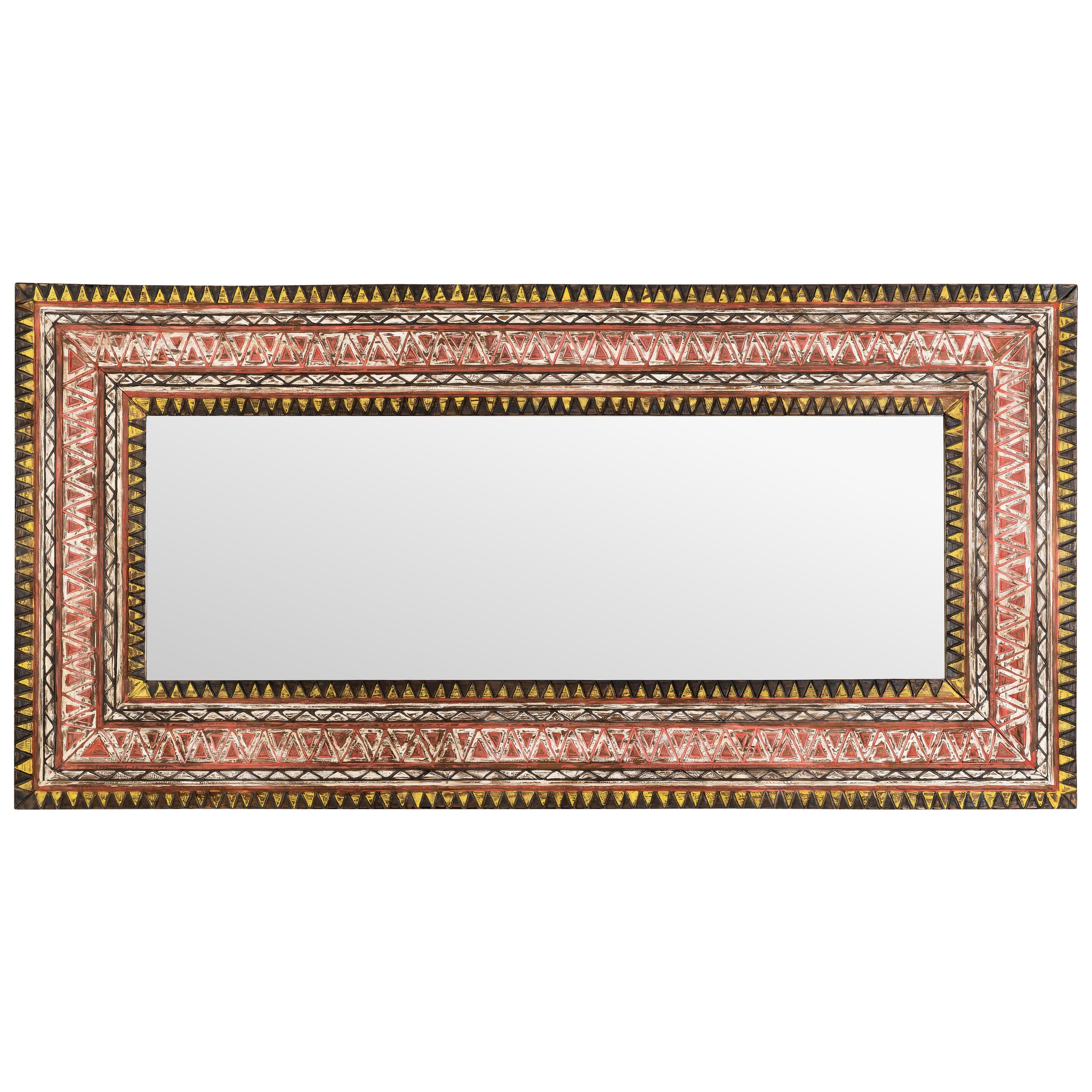 Ayna Ahşap Oyma Dikdörtgen  25 cm Bordür 200 cm x 100 cm