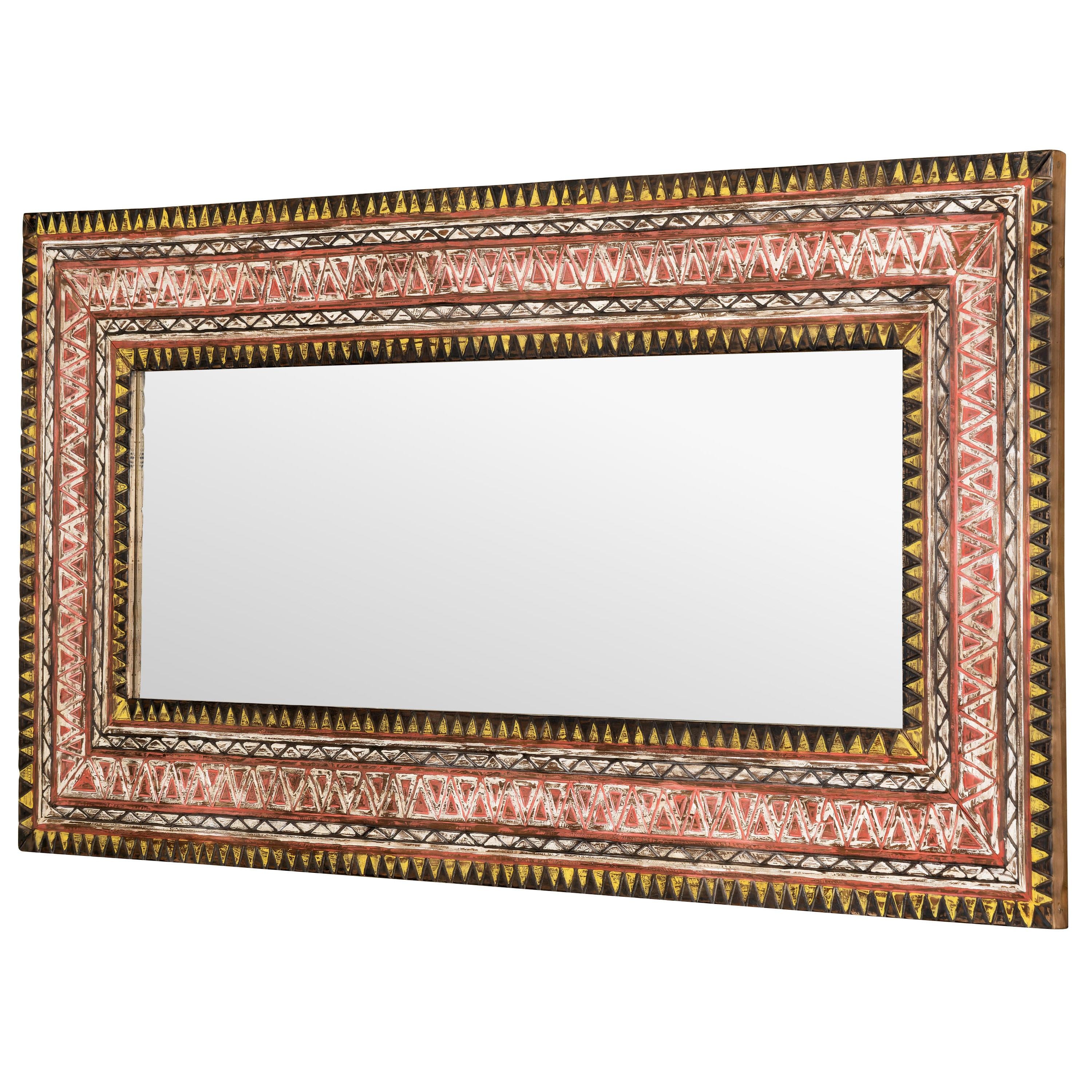 Ayna Ahşap Oyma Dikdörtgen  25 cm Bordür 200 cm x 100 cm