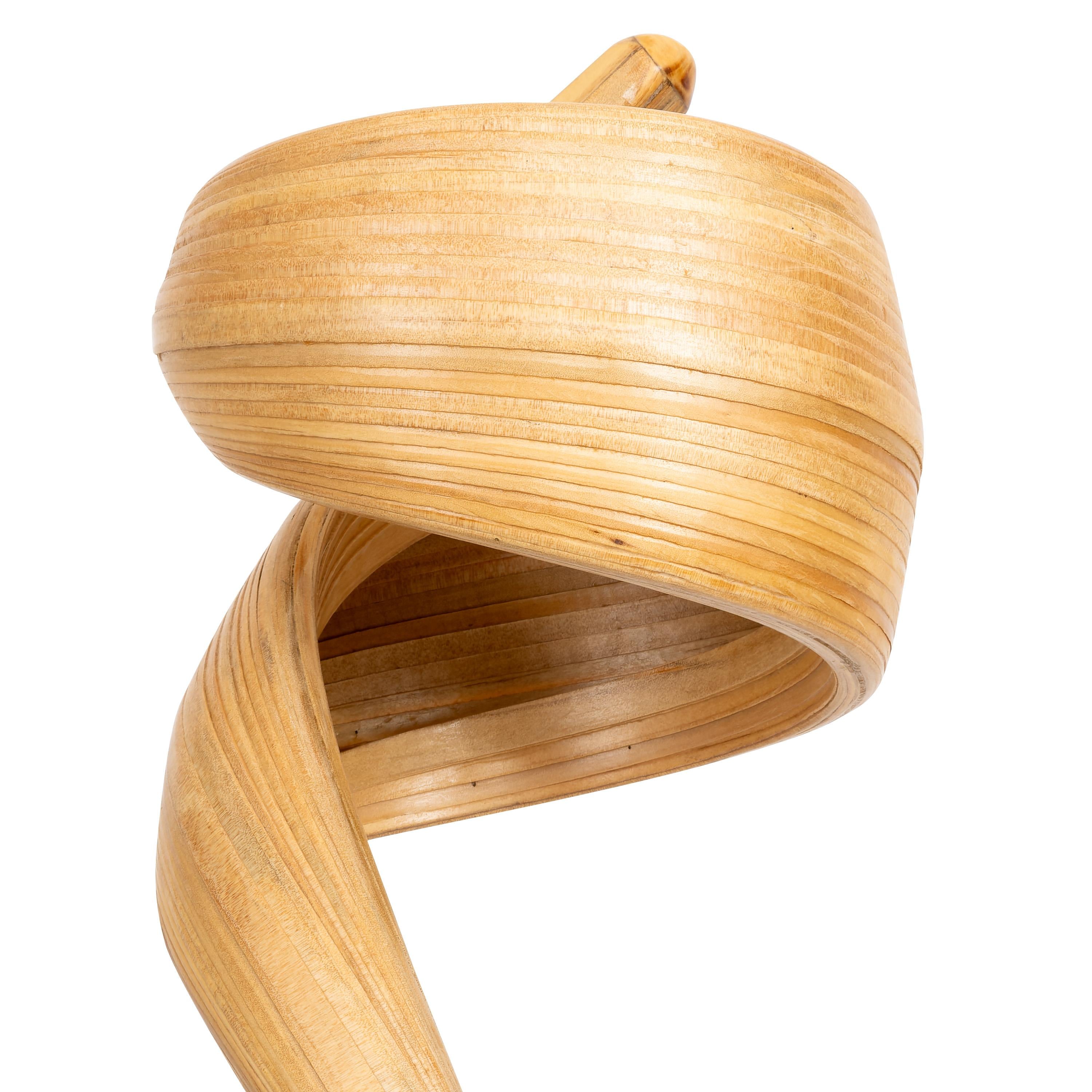 Bambu Abajur Helezon Form  ~ 65 cm × 20 cm × 20 cm