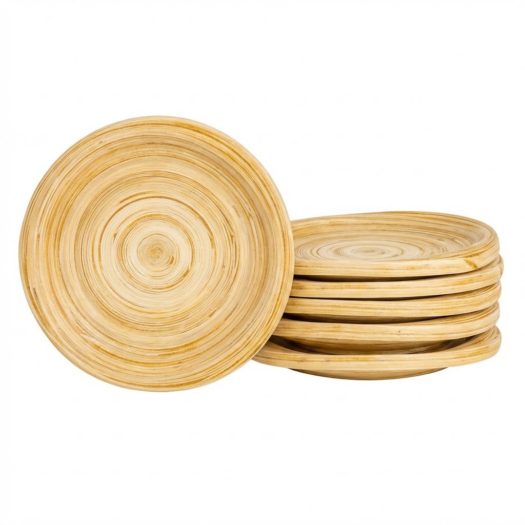 Bambu Bardak altlığı 10 cm  6 lı Set