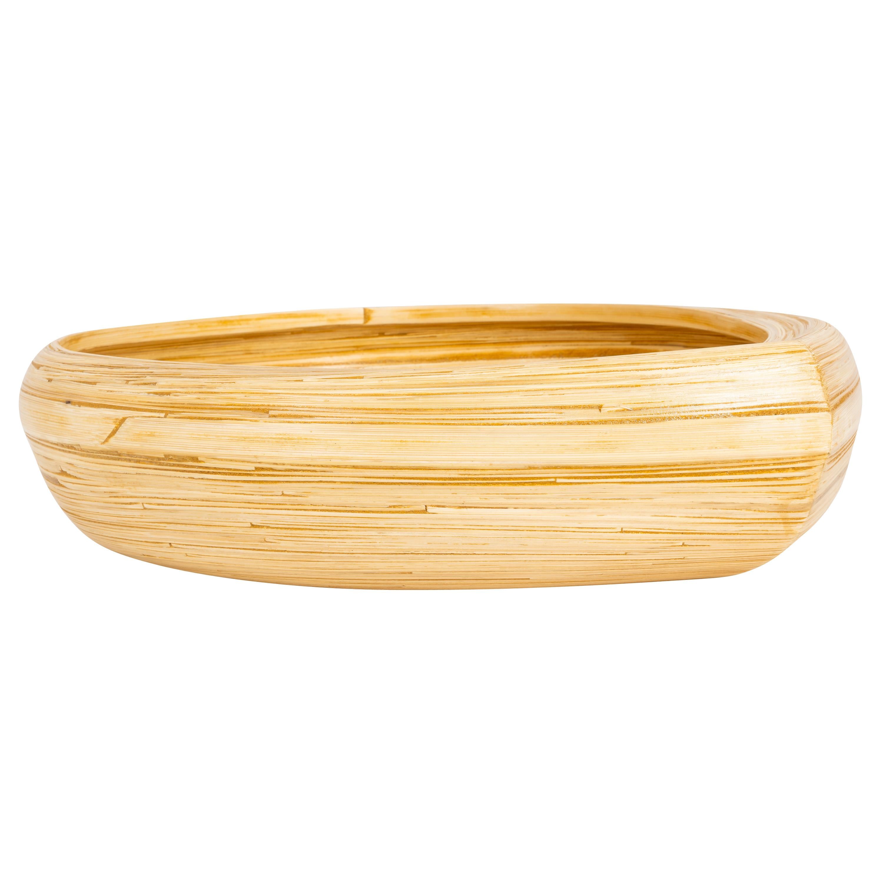 Bambu Dekoratif Bowl Damla Form  40 cm x 35 cm