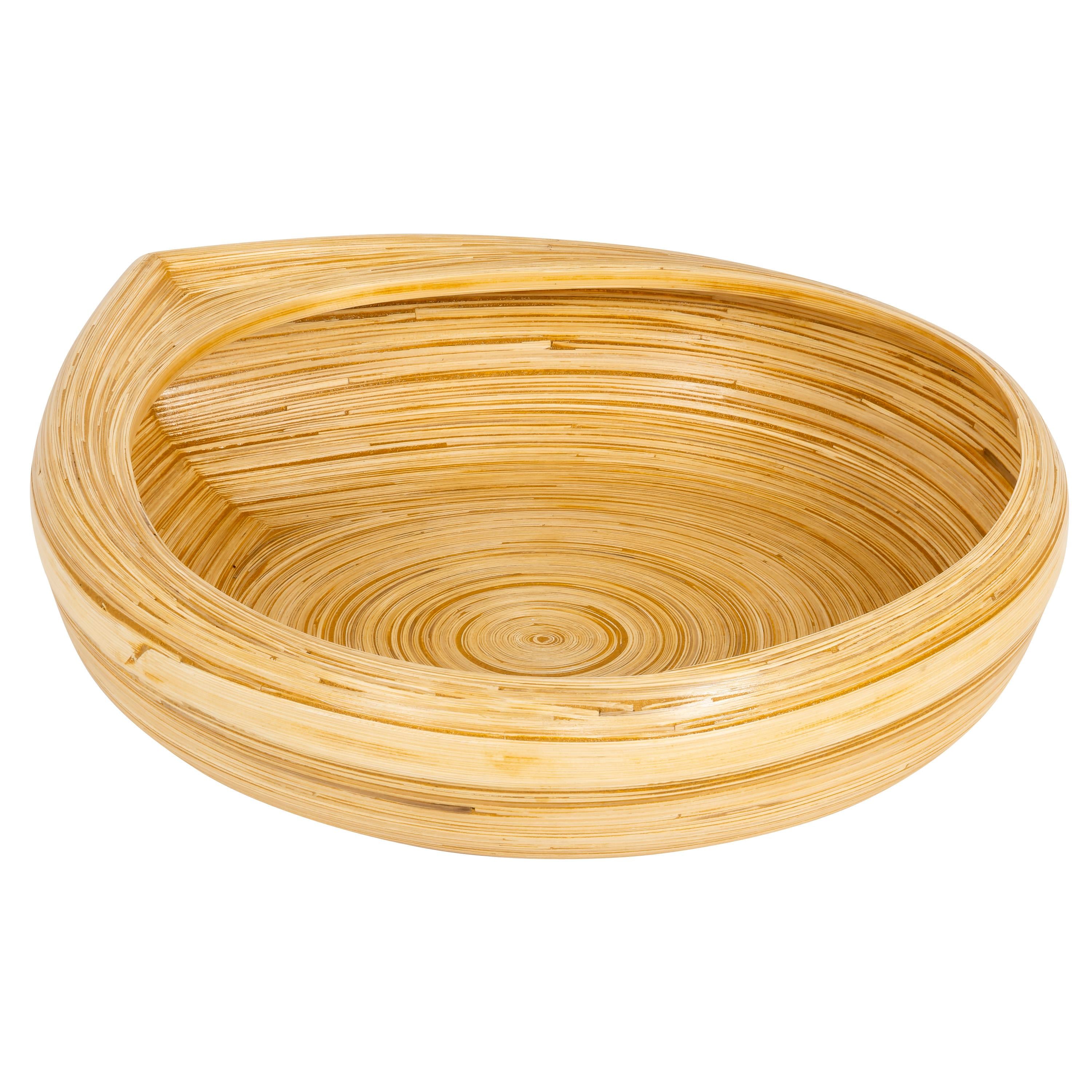 Bambu Dekoratif Bowl Damla Form  40 cm x 35 cm