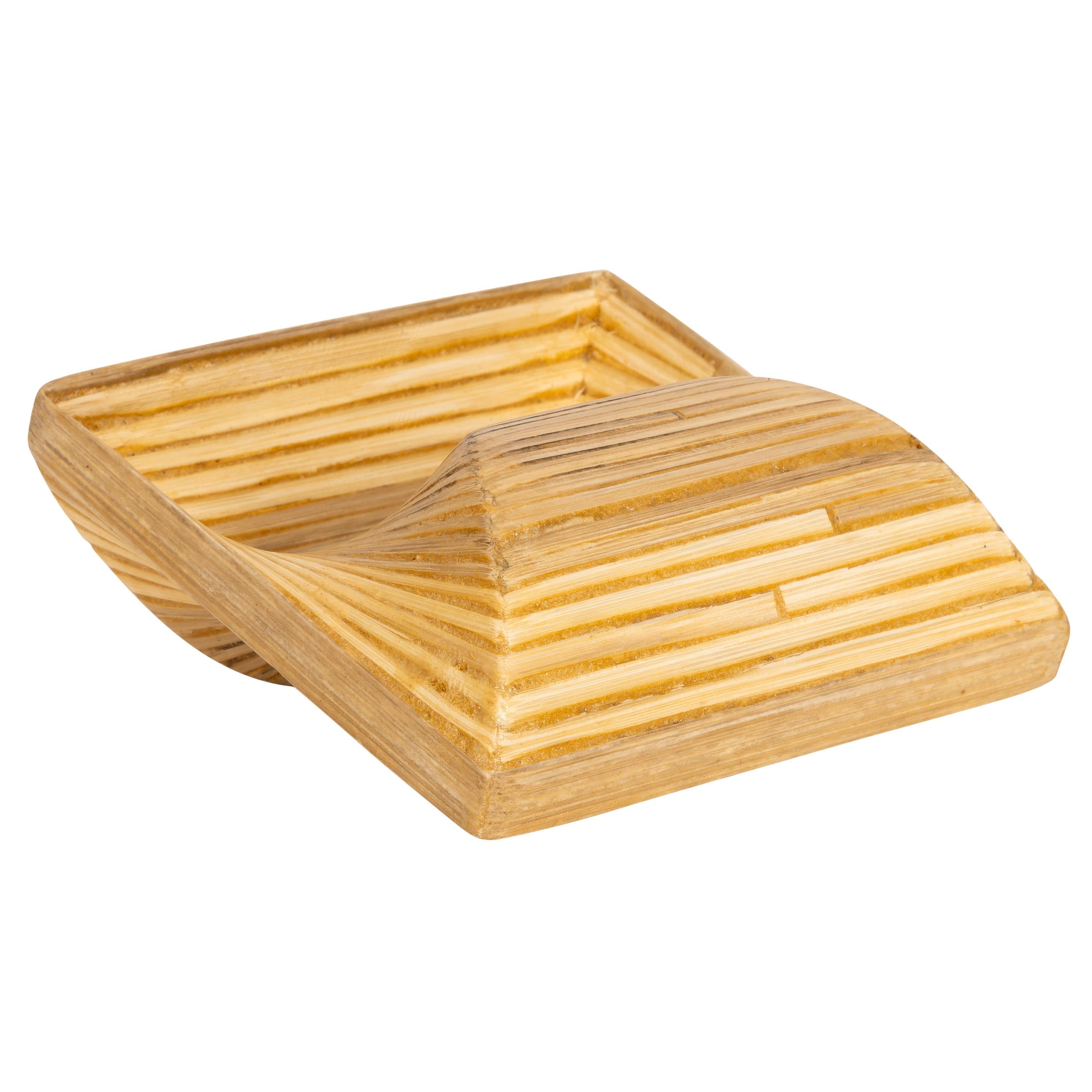 Bambu Peçete Halkası Kare Form 10 cm x 10 cm  6 lı Set