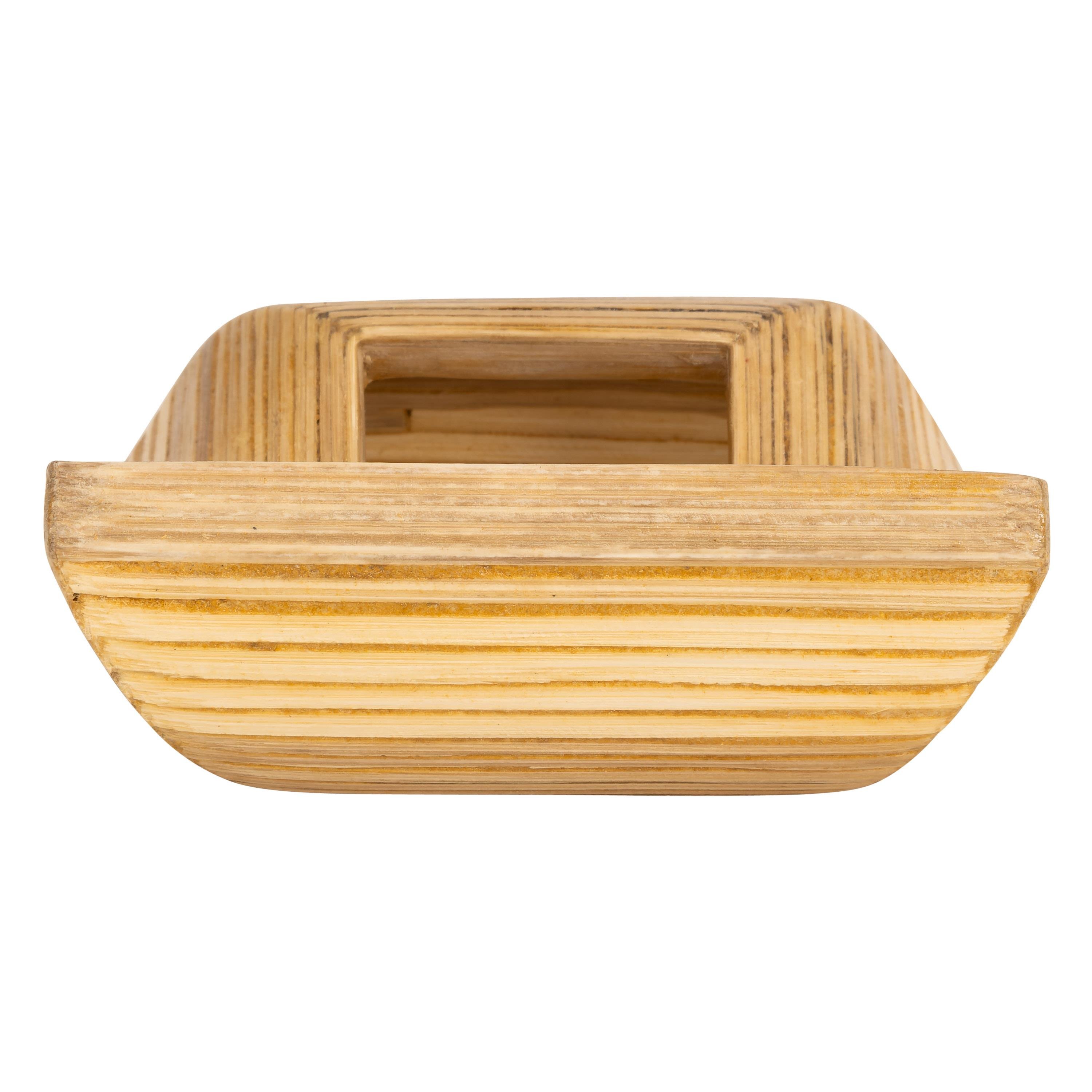 Bambu Peçete Halkası Kare Form 10 cm x 10 cm  6 lı Set