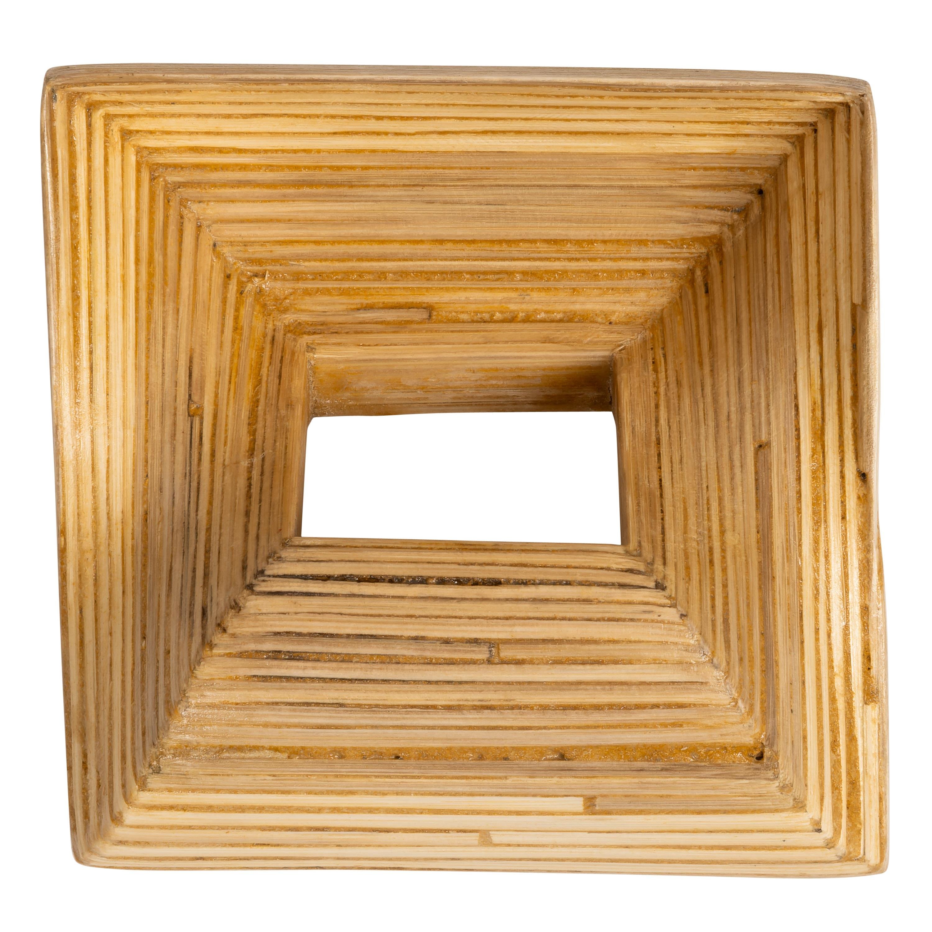 Bambu Peçete Halkası Kare Form 10 cm x 10 cm  6 lı Set