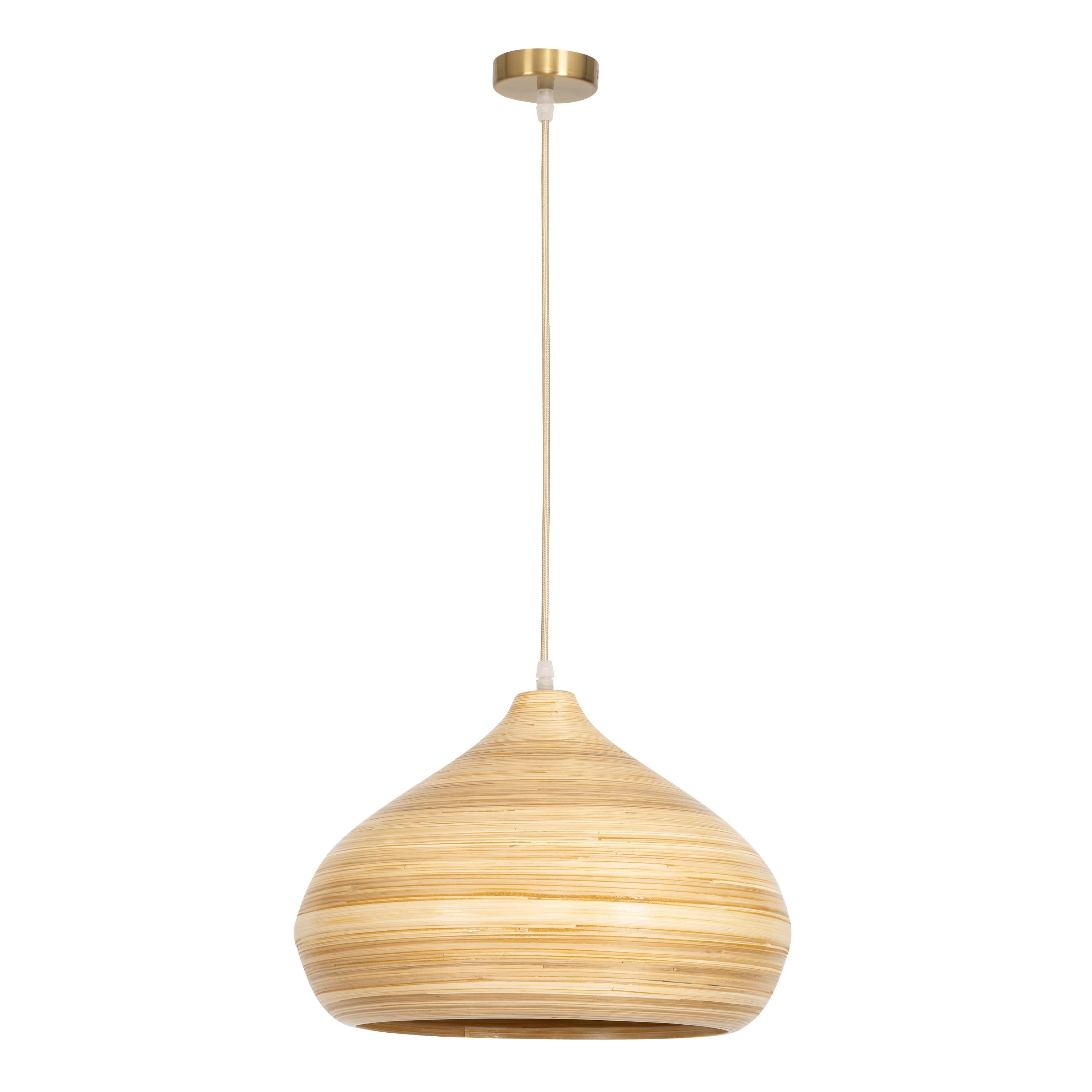 Bambu Tavan Aydınlatması Curve Form 35 cm x 35 cm x 25,5 cm
