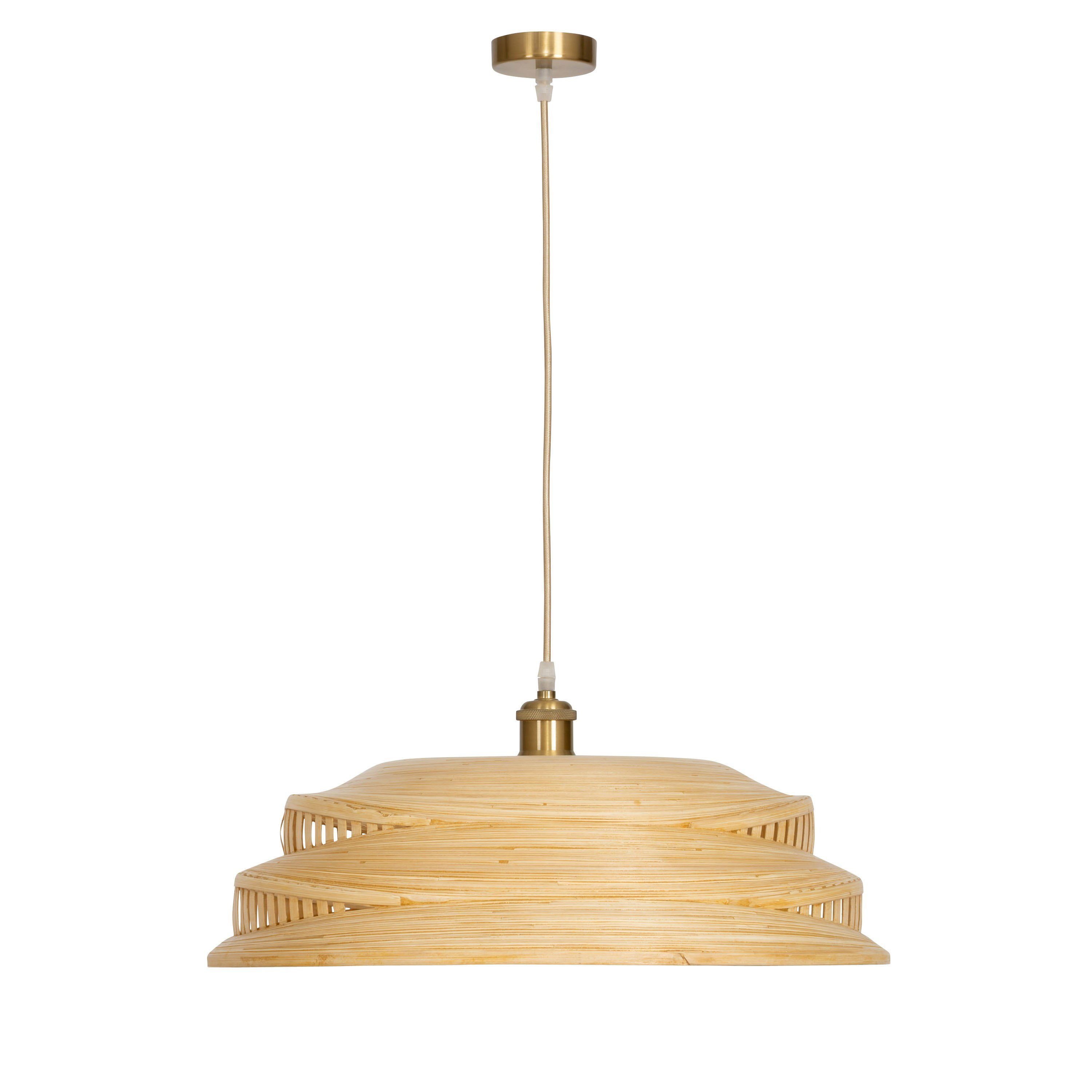 Bambu Tavan Aydınlatması Daire Form 50cm