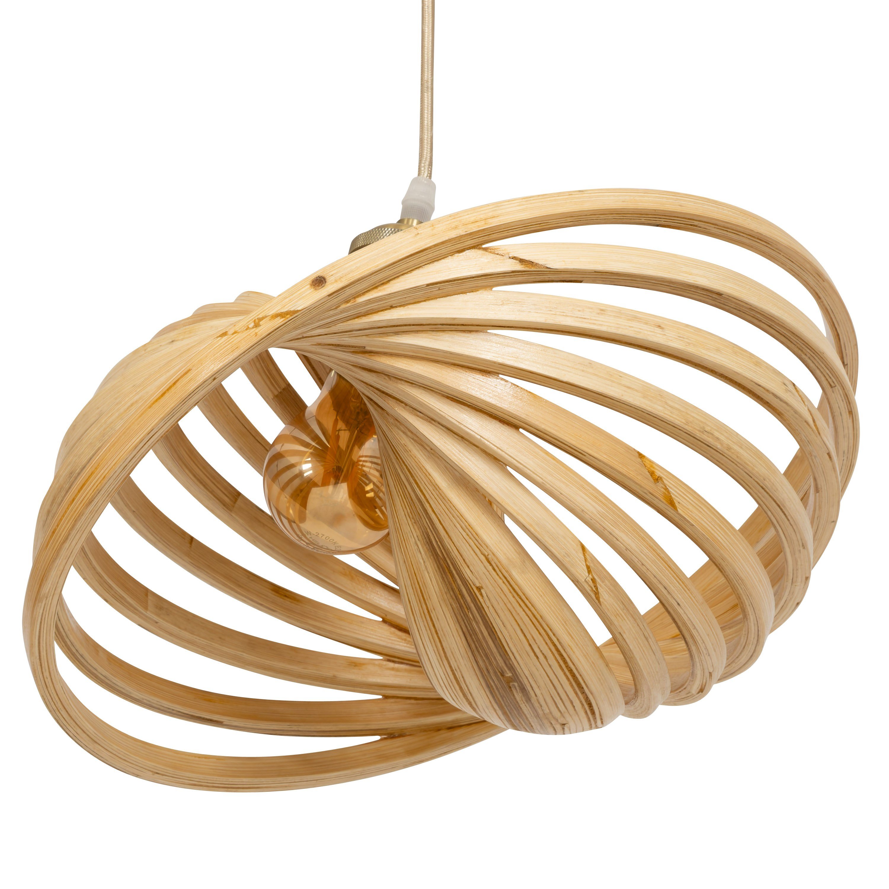Bambu Tavan Aydınlatması Hazeran Form 35cm