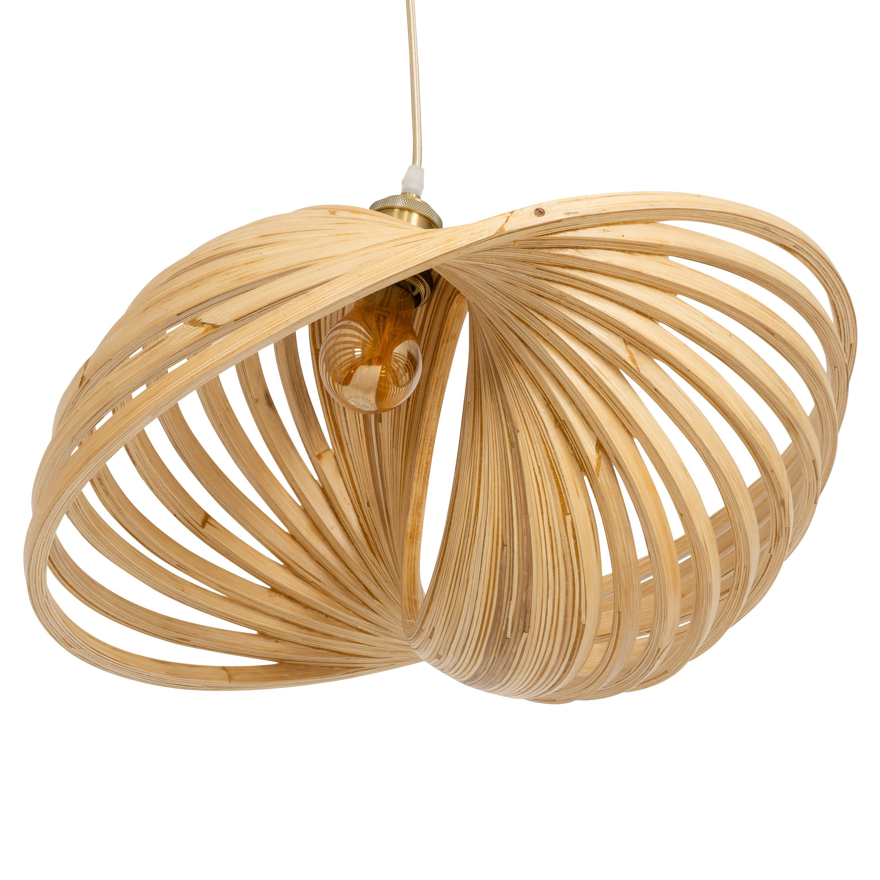 Bambu Tavan Aydınlatması Hazeran Form 50cm