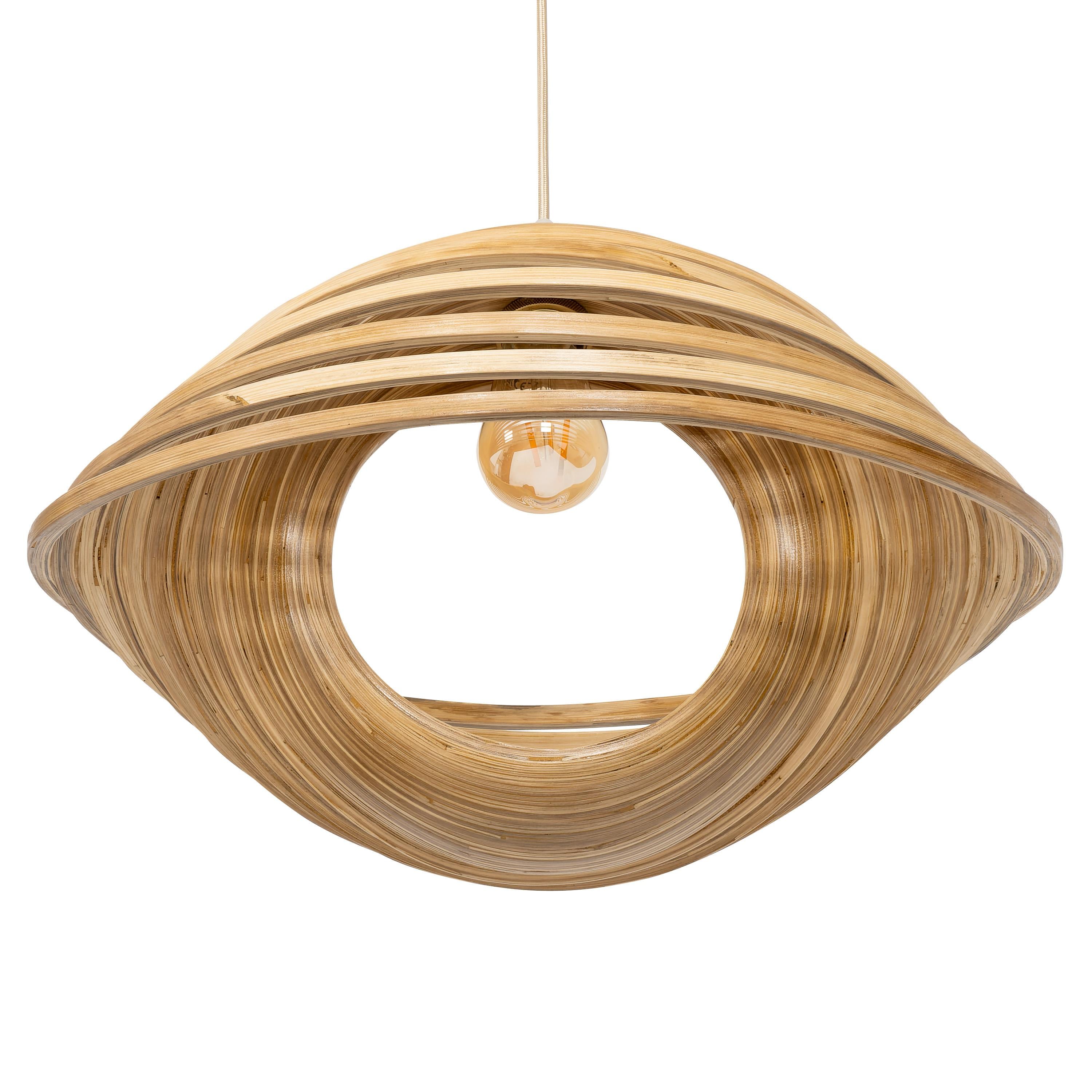 Bambu Tavan Aydınlatması Hazeran Form 50 cm x 50 cm x 25 cm