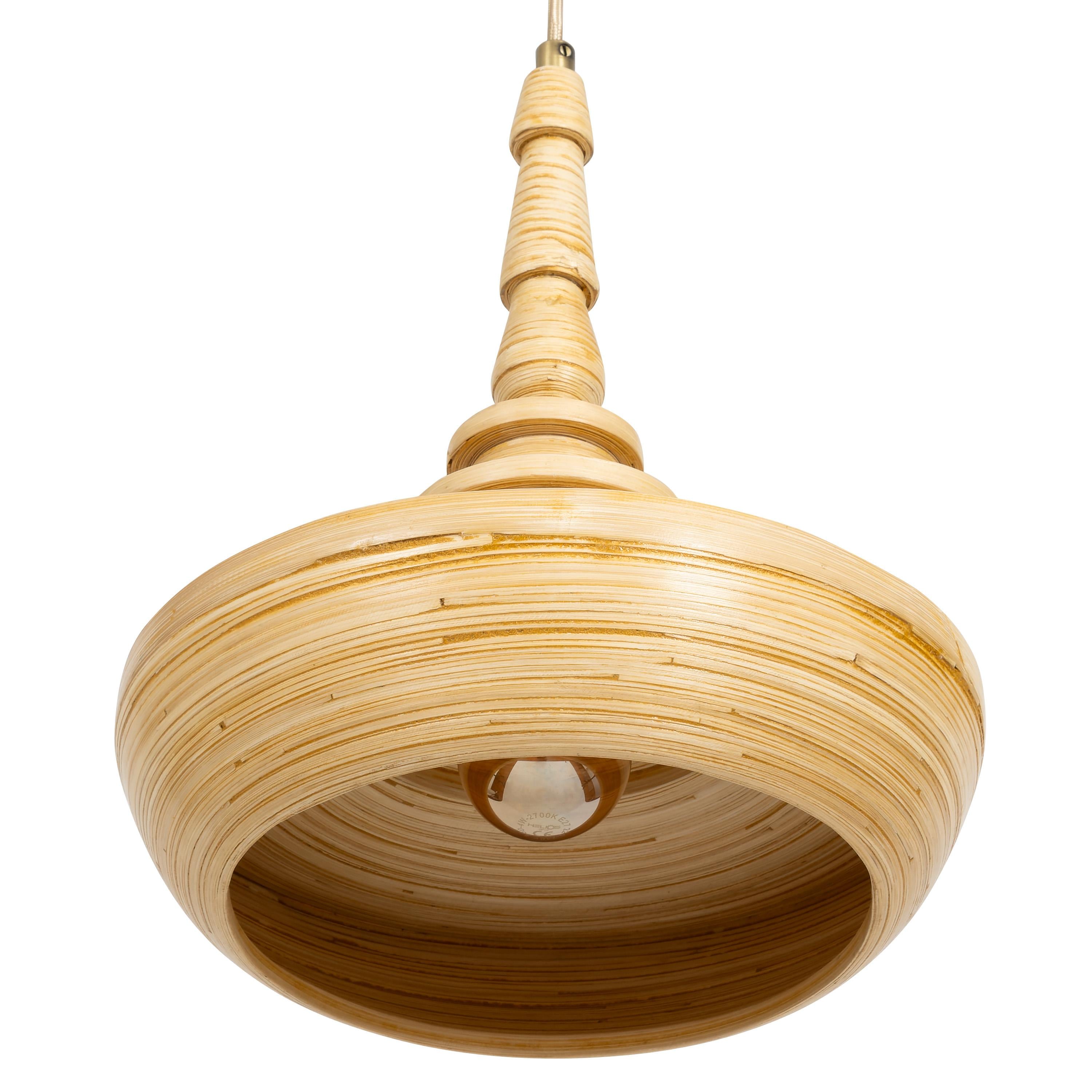Bambu Tavan Aydınlatması Marrakesh Form 35 cm x 30 cm x 30 cm