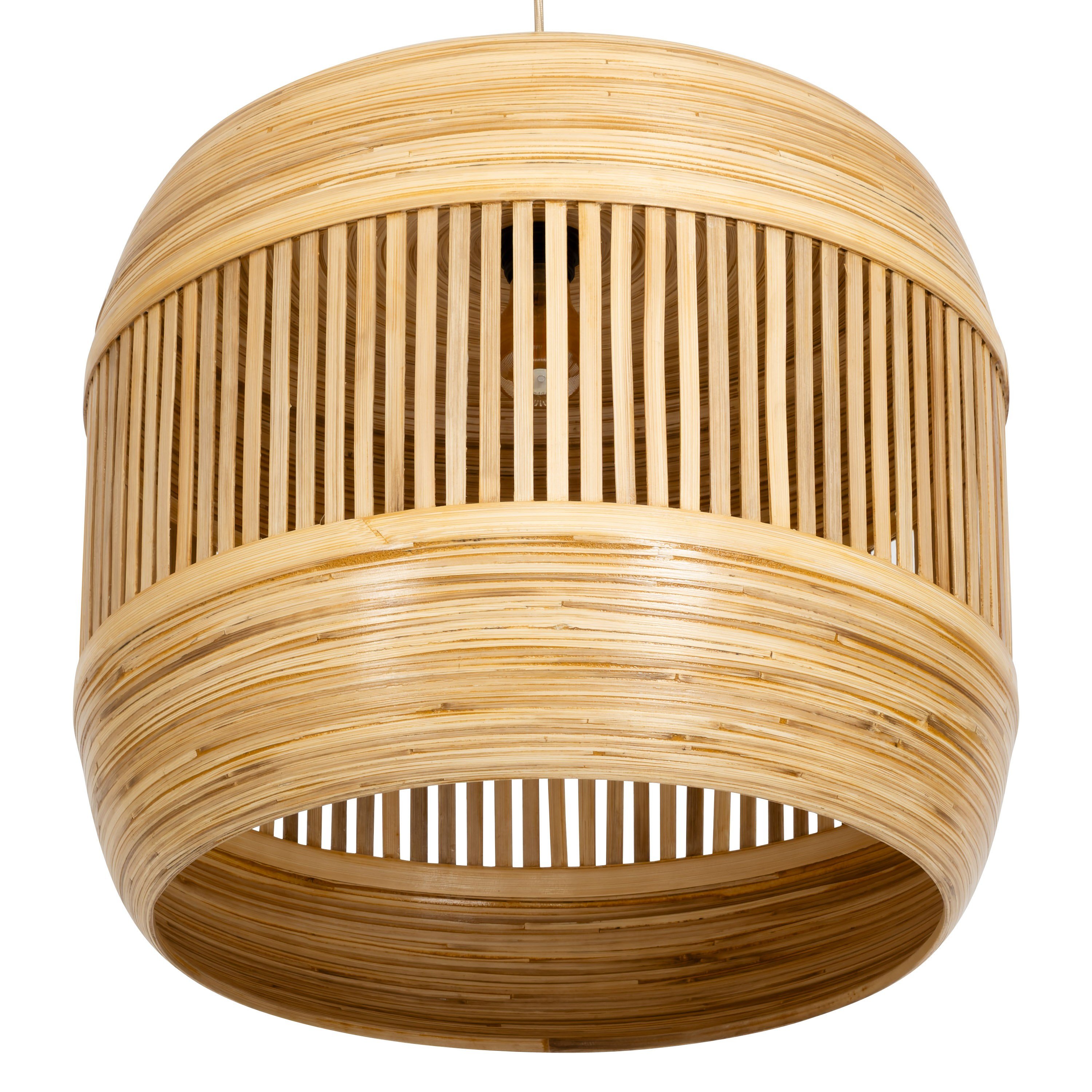 Bambu Tavan Aydınlatması Silindir Form 50cm