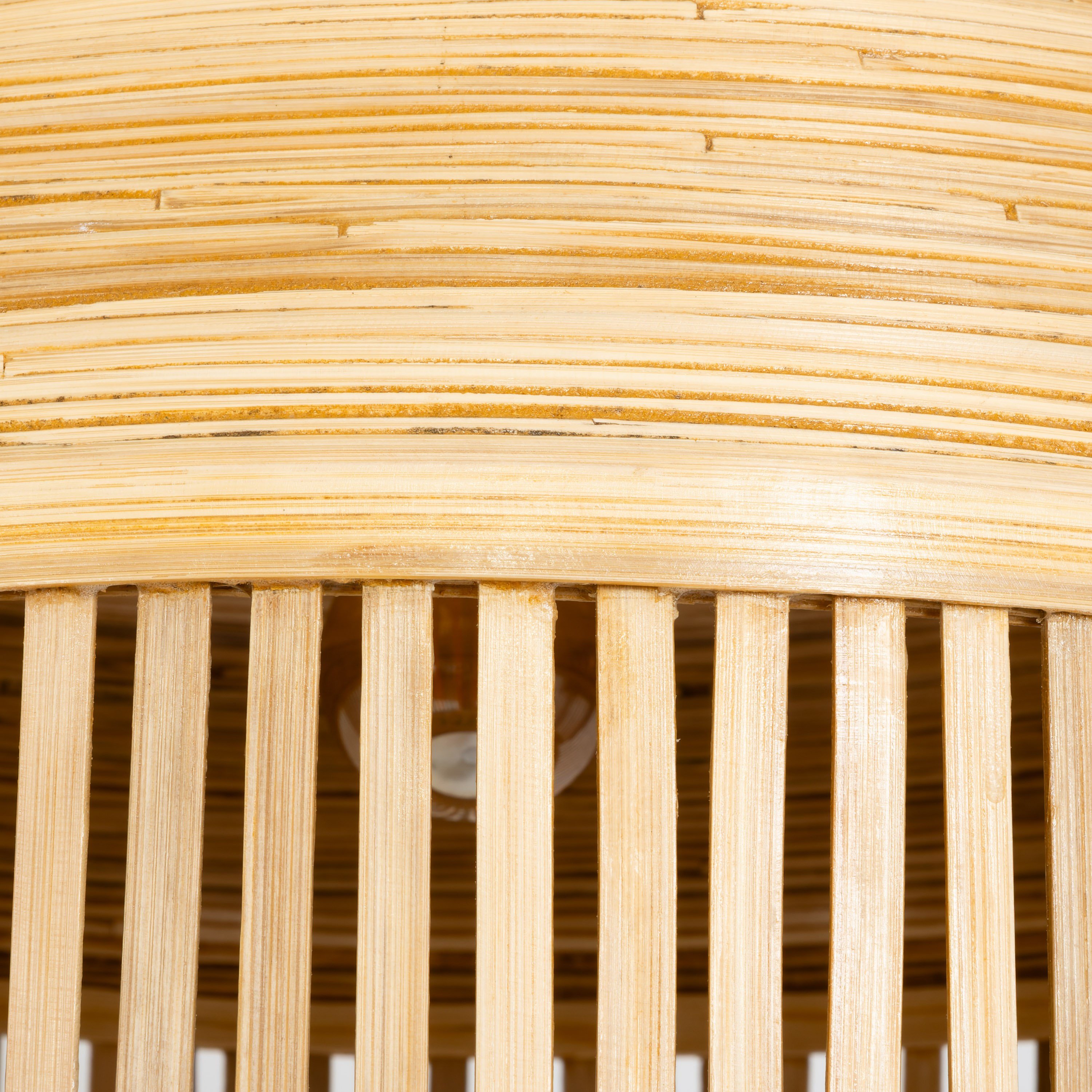Bambu Tavan Aydınlatması Silindir Form 50cm