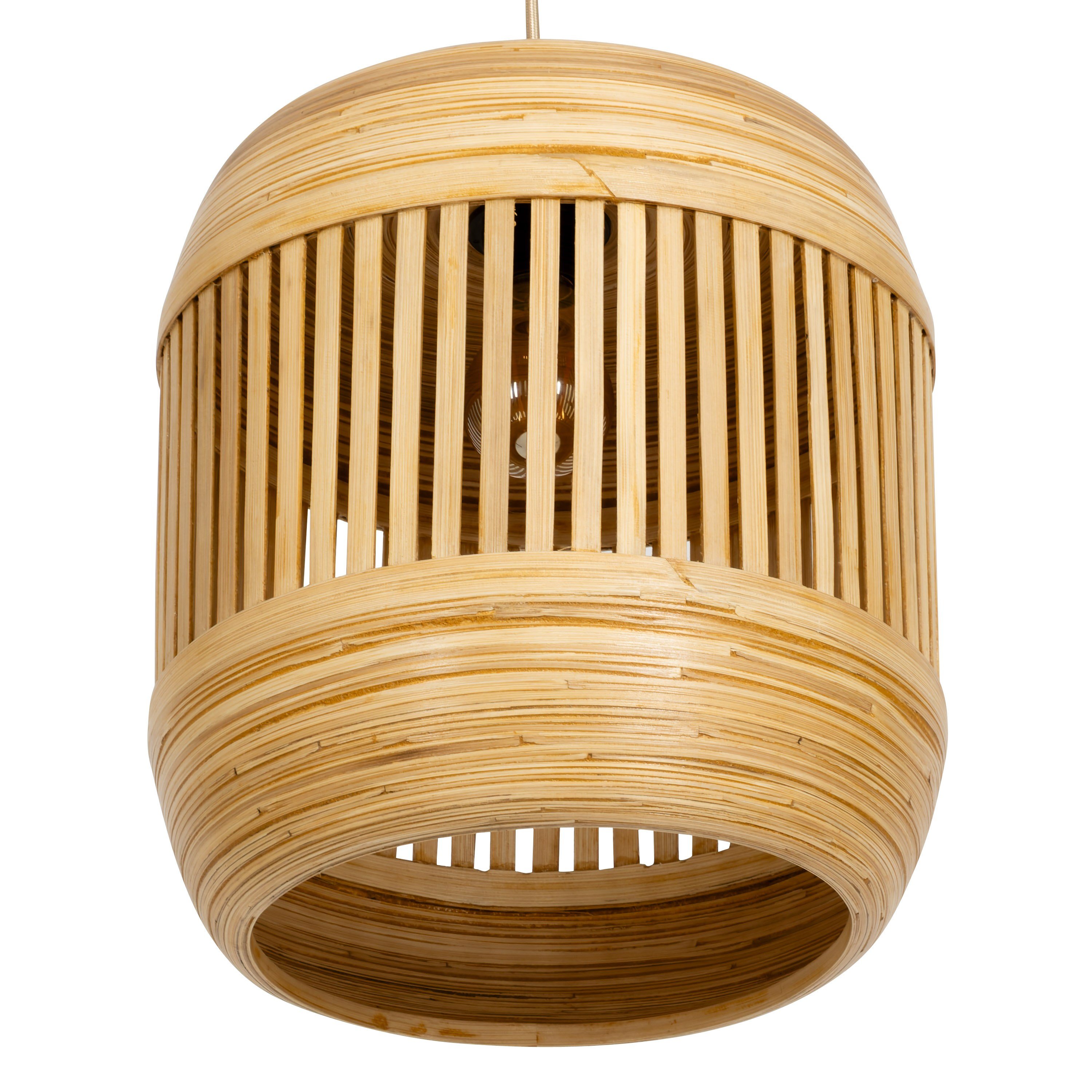 Bambu Tavan Aydınlatması Silindir Form  35cm