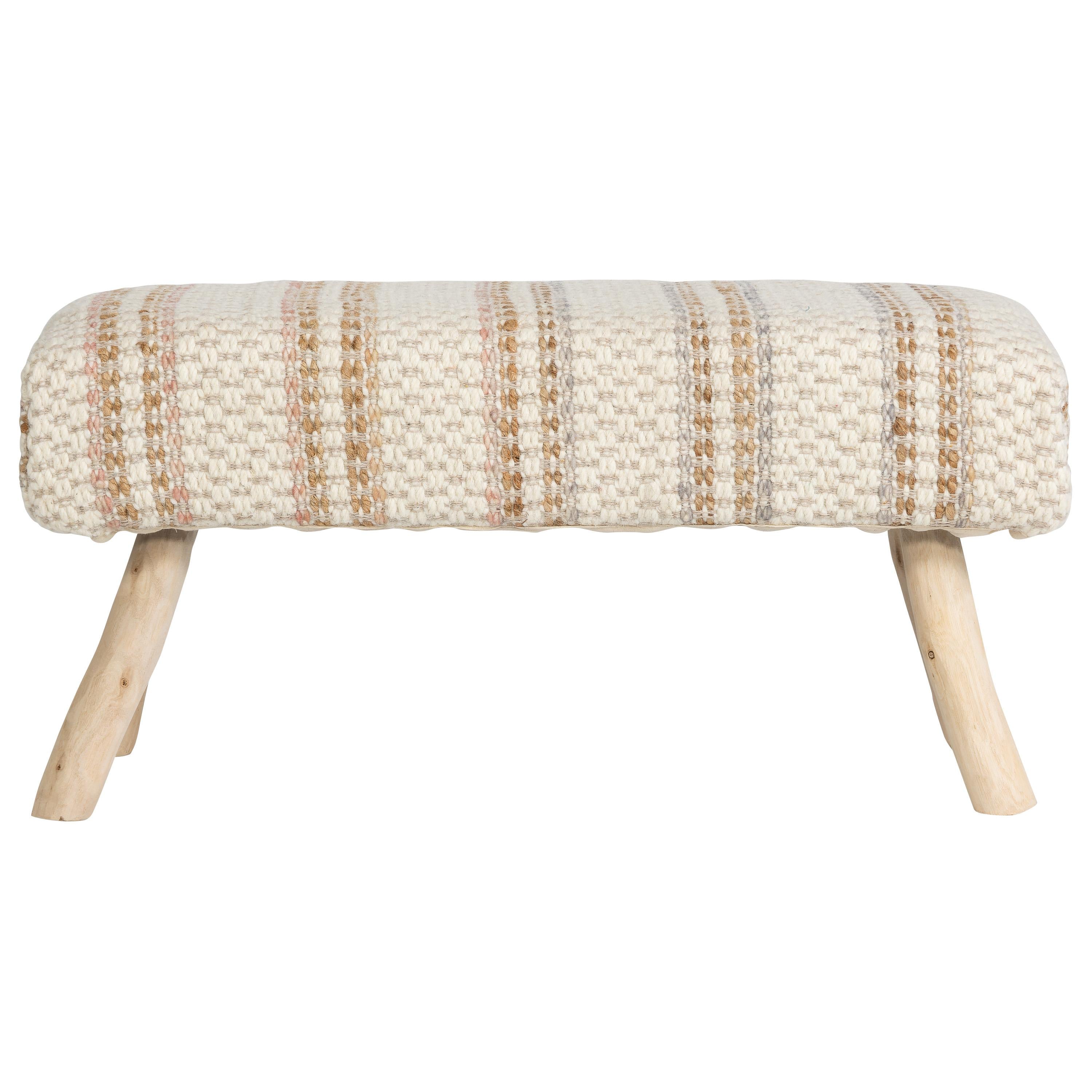 Bench Fildişi/Multi 80 cm x 30 cm x 40 cm