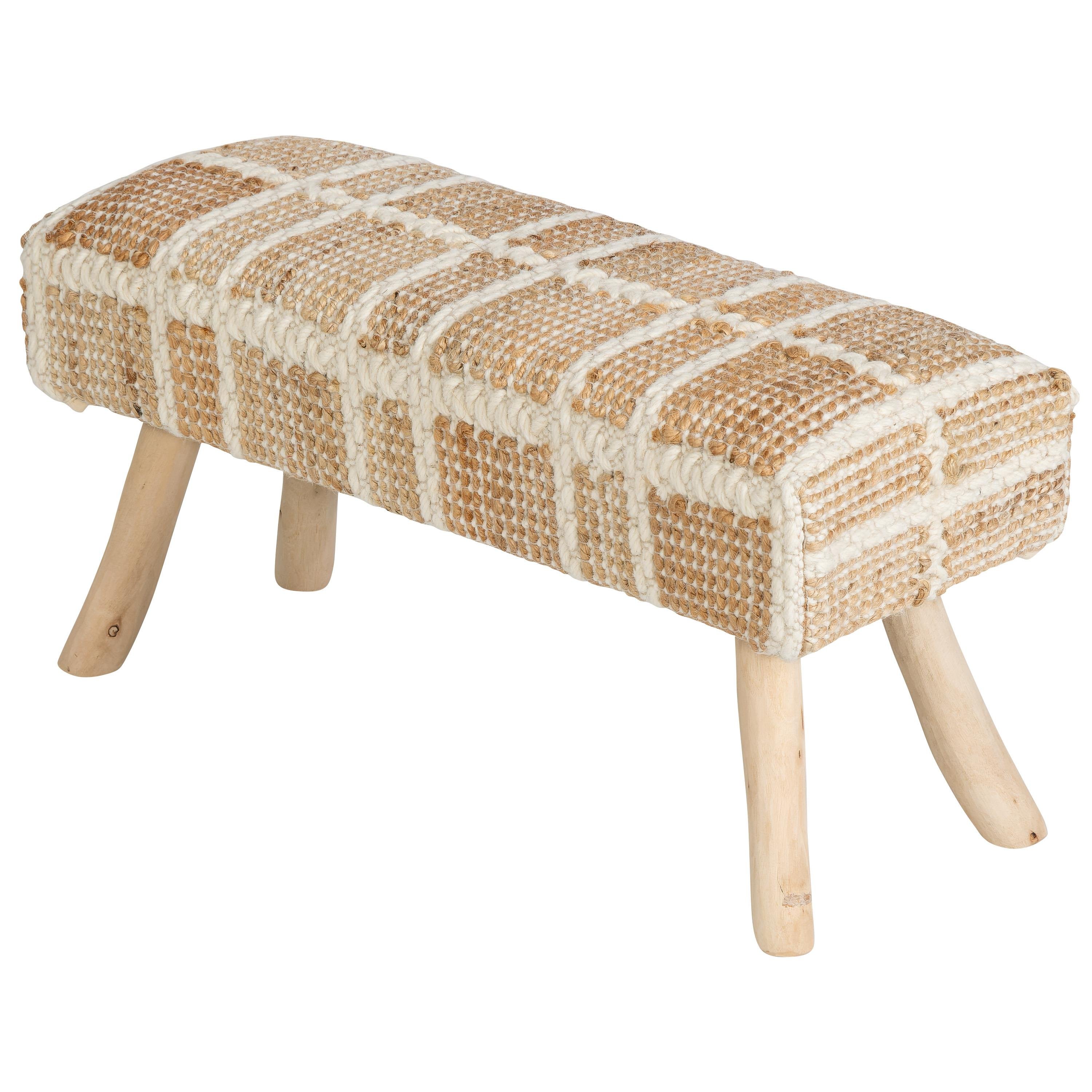 Bench  Naturel / Fildişi 80 cm x 30 cm x 40 cm