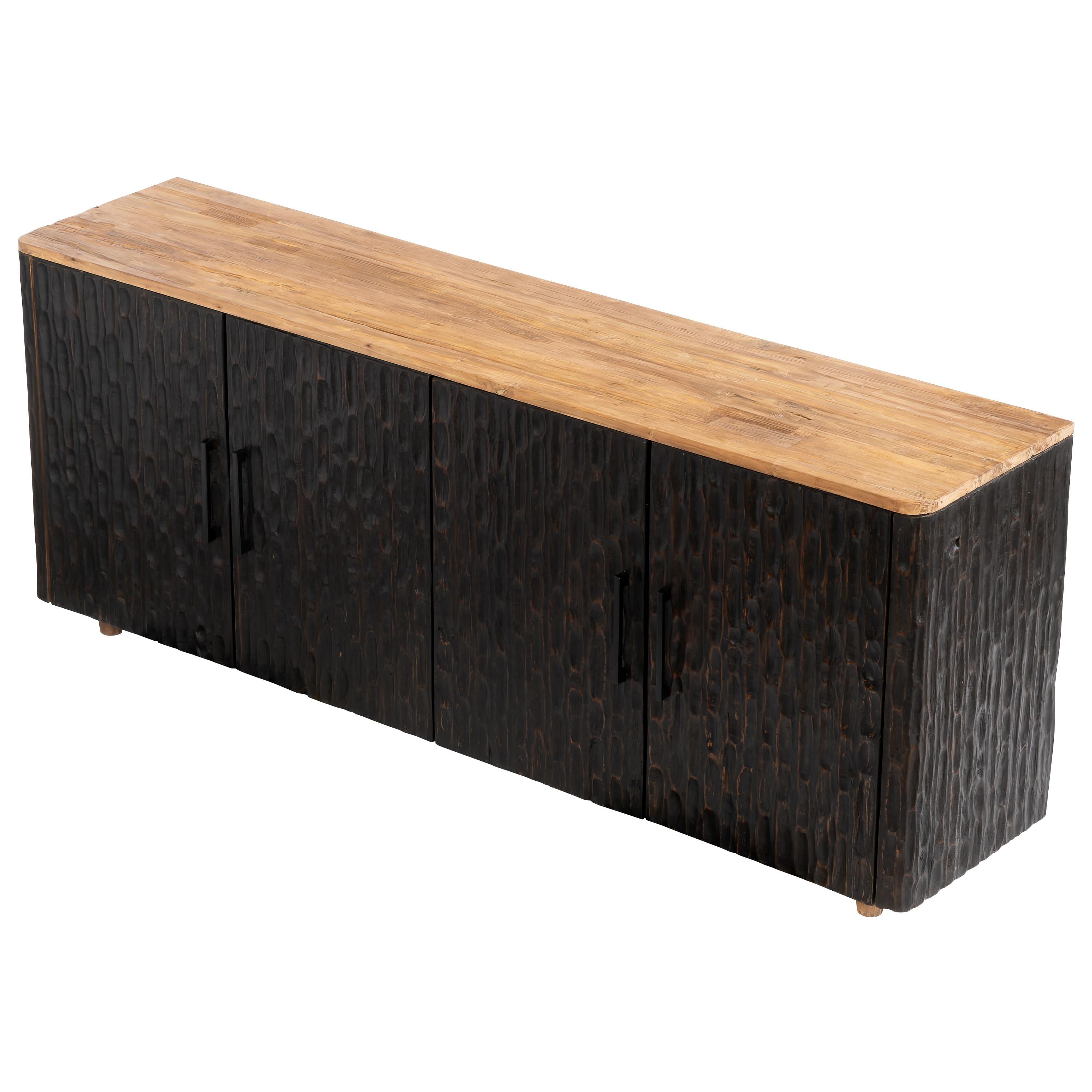 Büfe Ahşap Oymalı 4 kapılı 200 cm x 45 cm x 80 cm