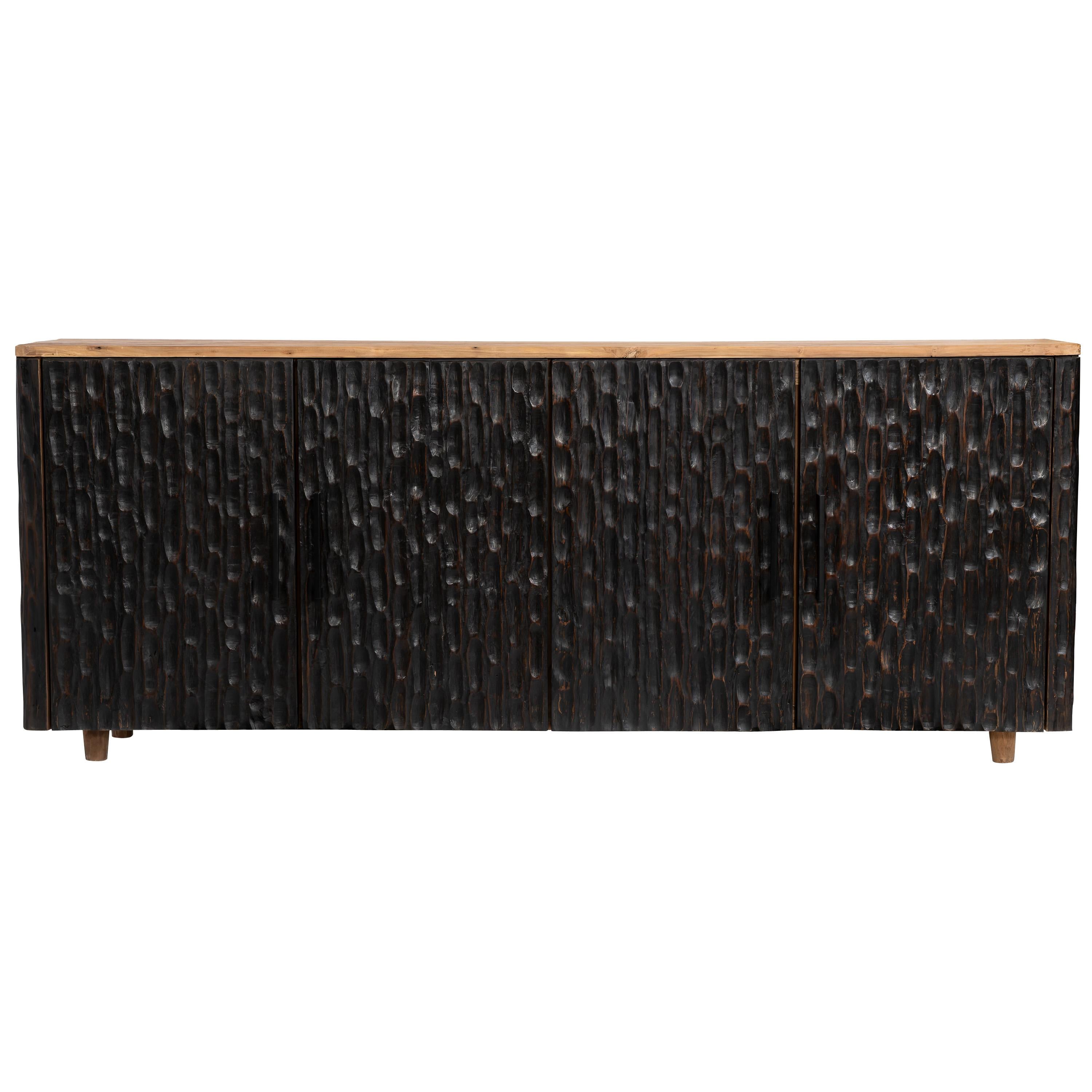Büfe Ahşap Oymalı 4 kapılı 200 cm x 45 cm x 80 cm