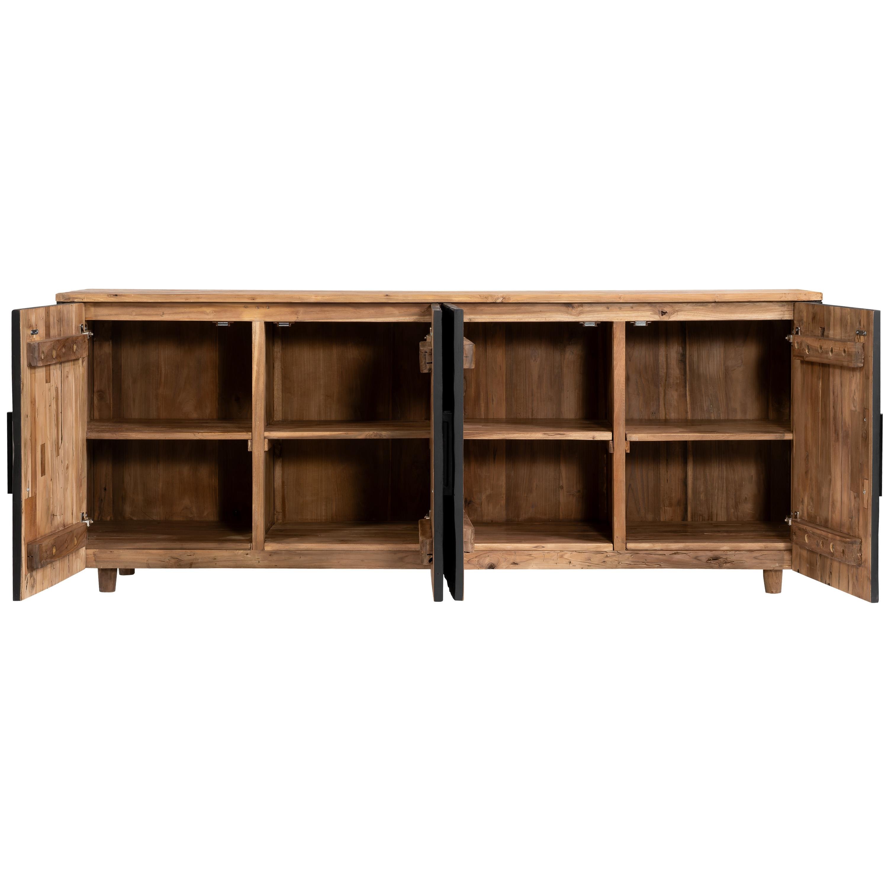 Büfe Ahşap Oymalı 4 kapılı 200 cm x 45 cm x 80 cm