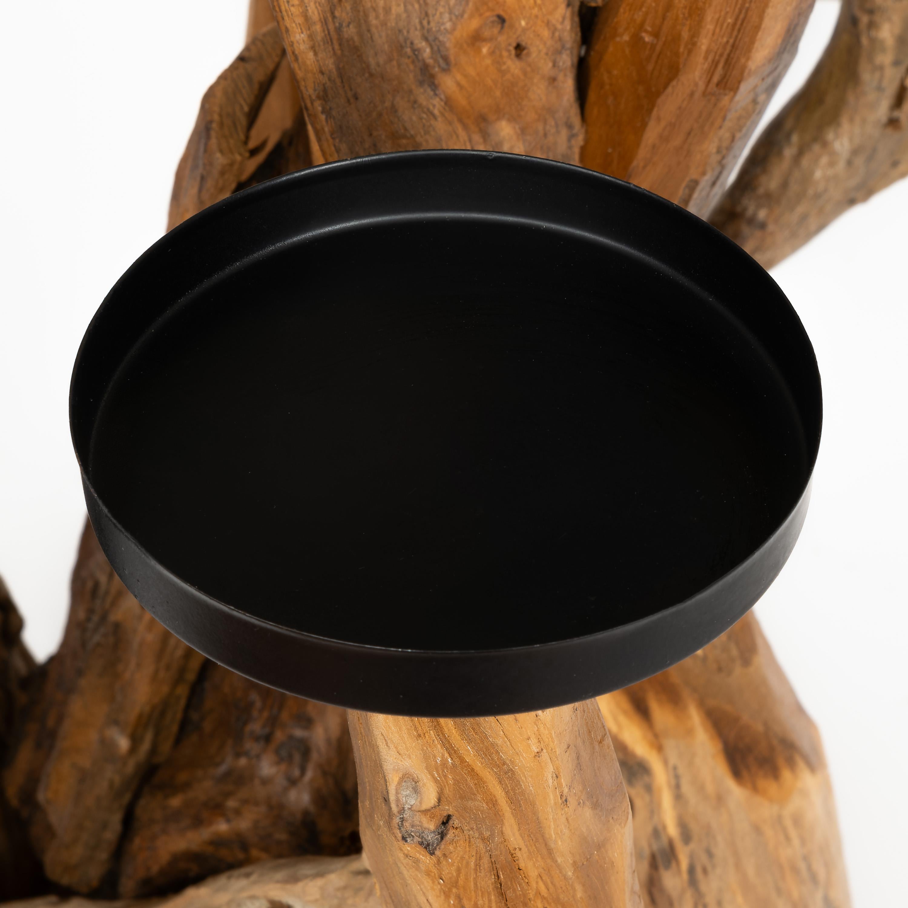 Dekoratif  6 lı  Mumluk Teak 25 cm x 22 cm x25 cm