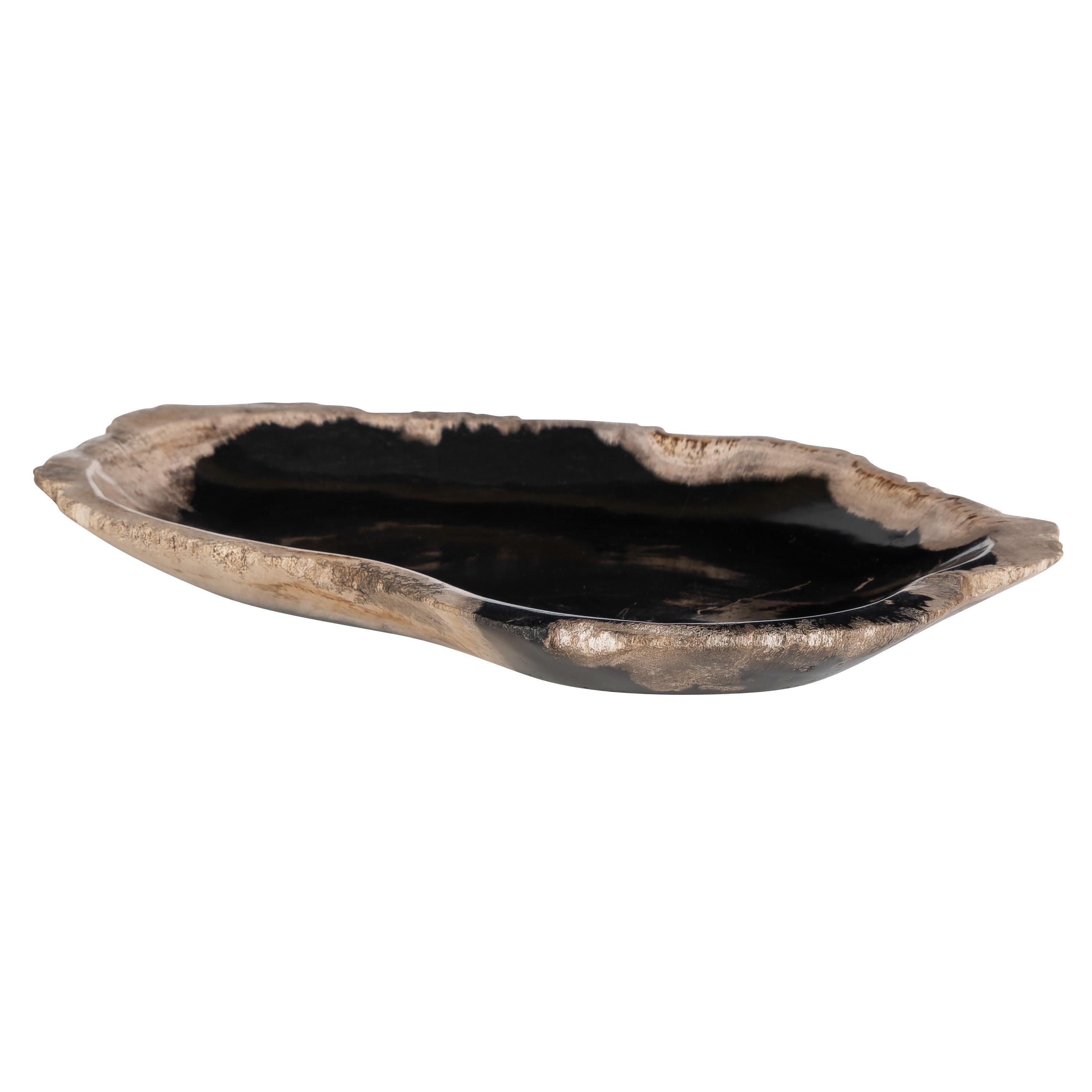 Dekoratif Bowl Fosil Ağaç -26 cm x 16 cm x 2 cm