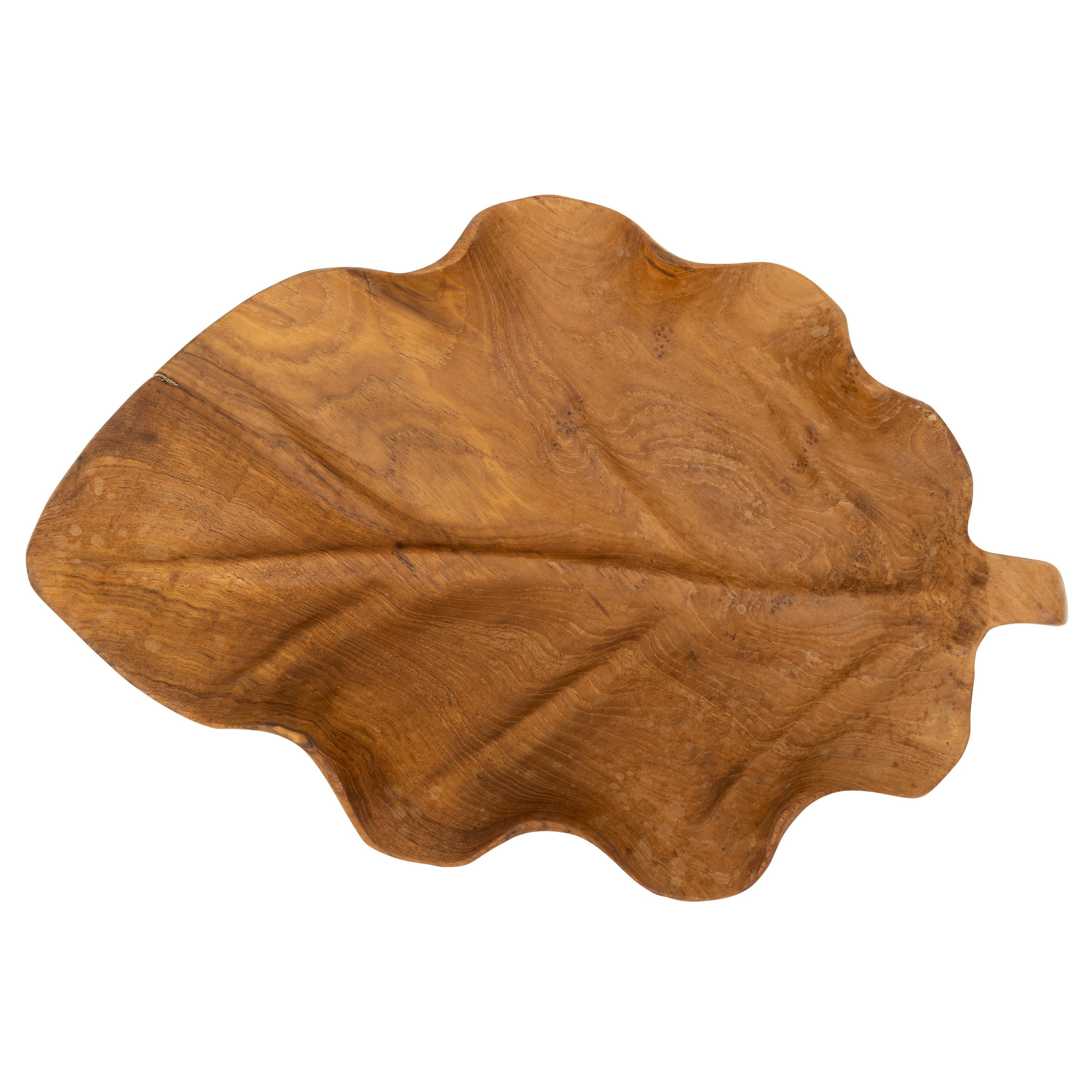 Dekoratif Gondol Leaf Teak 33 cm x 20 cm