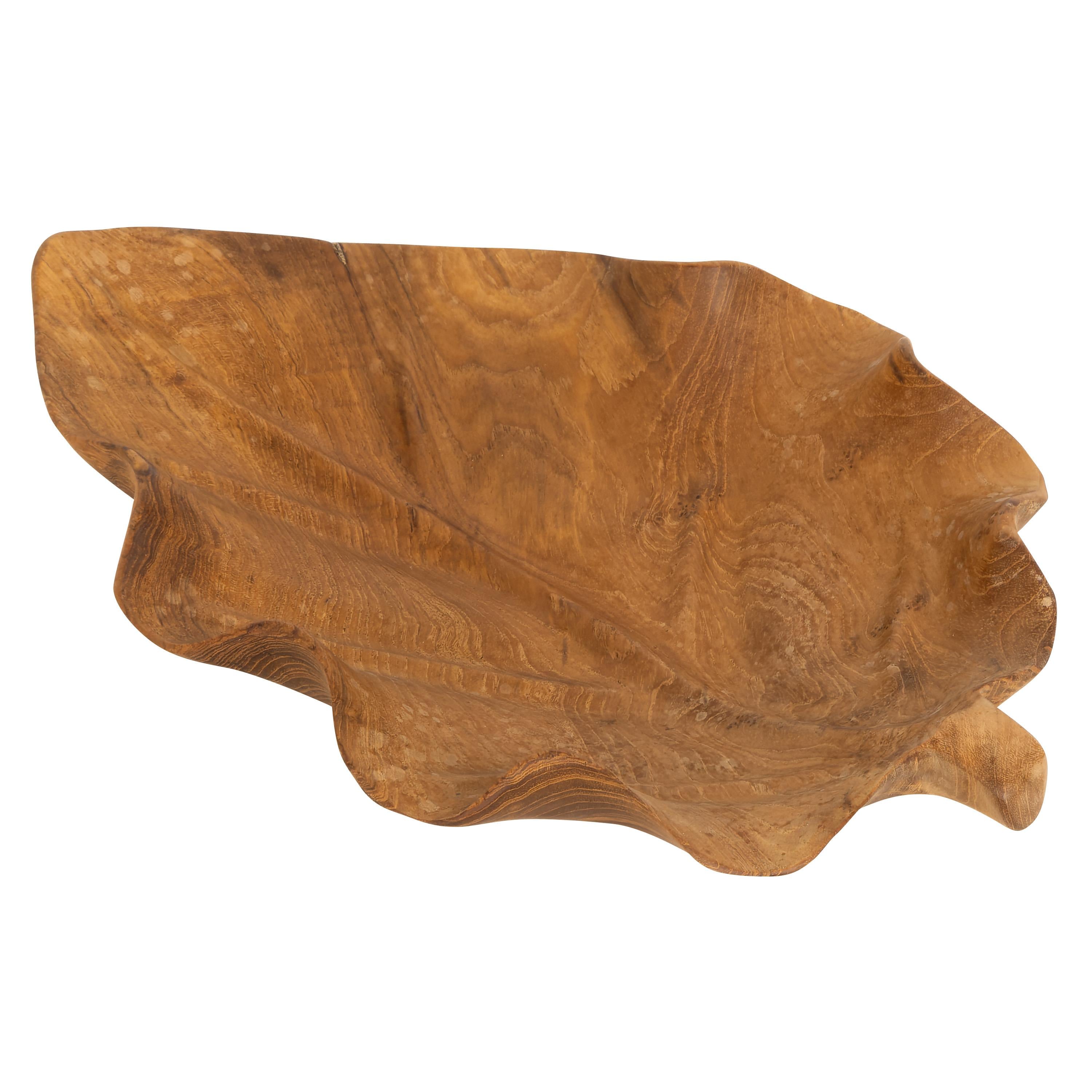Dekoratif Gondol Leaf Teak 33 cm x 20 cm