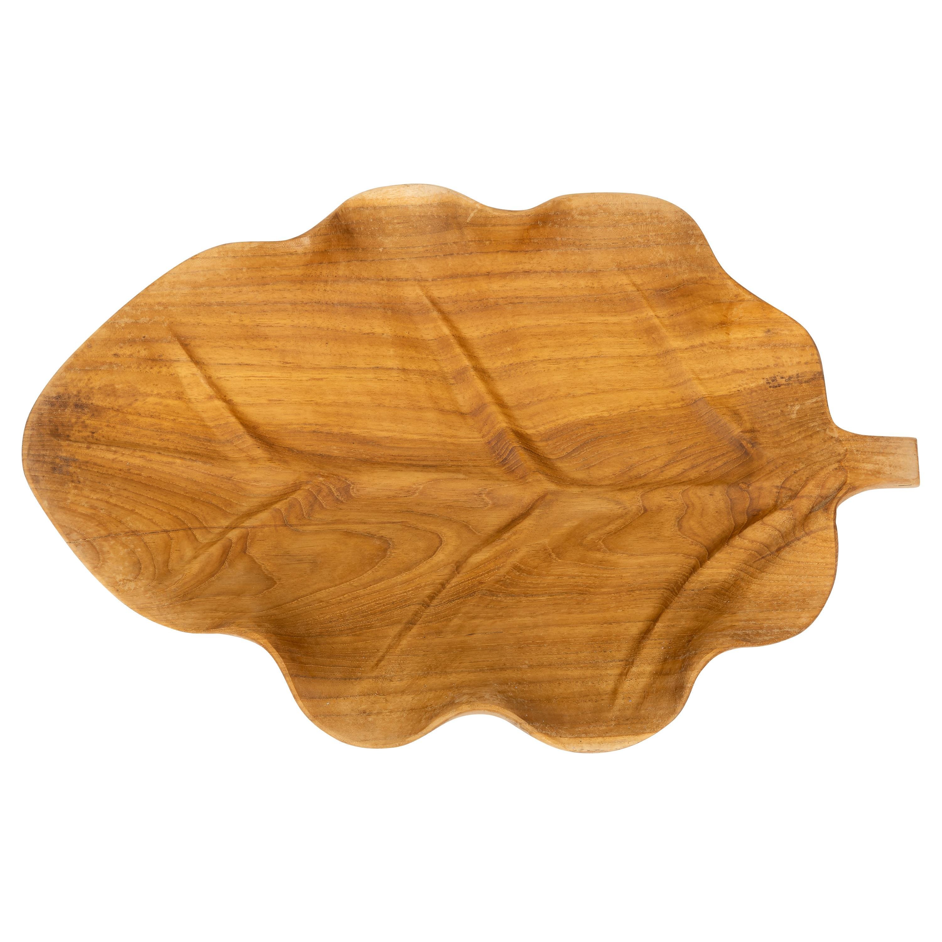 Dekoratif Gondol Leaf Teak 45 cm x 29 cm