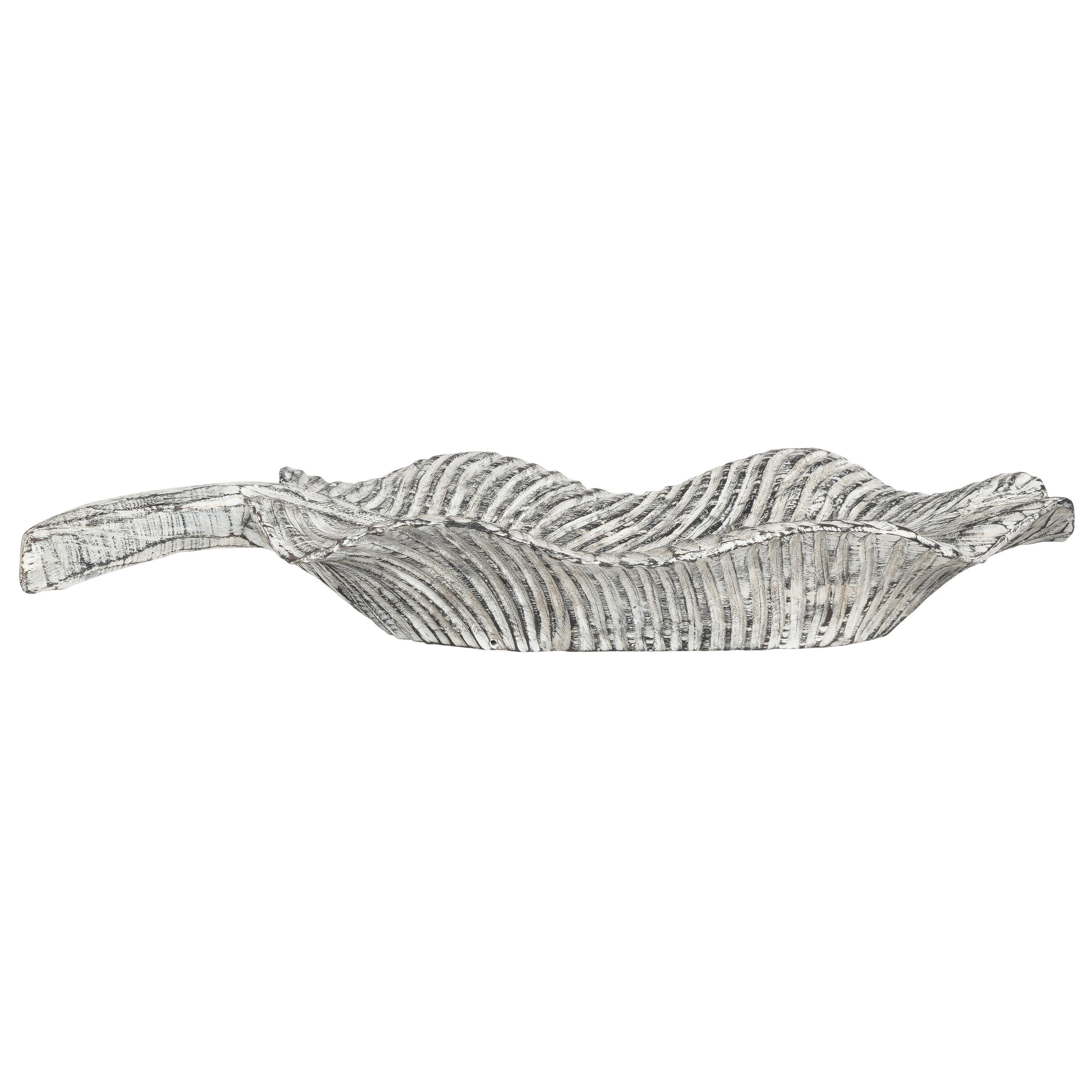 Dekoratif Gondol Leaf Teak Siyah Ağırtılmış 65/63 cm x 28 cm x 10 cm