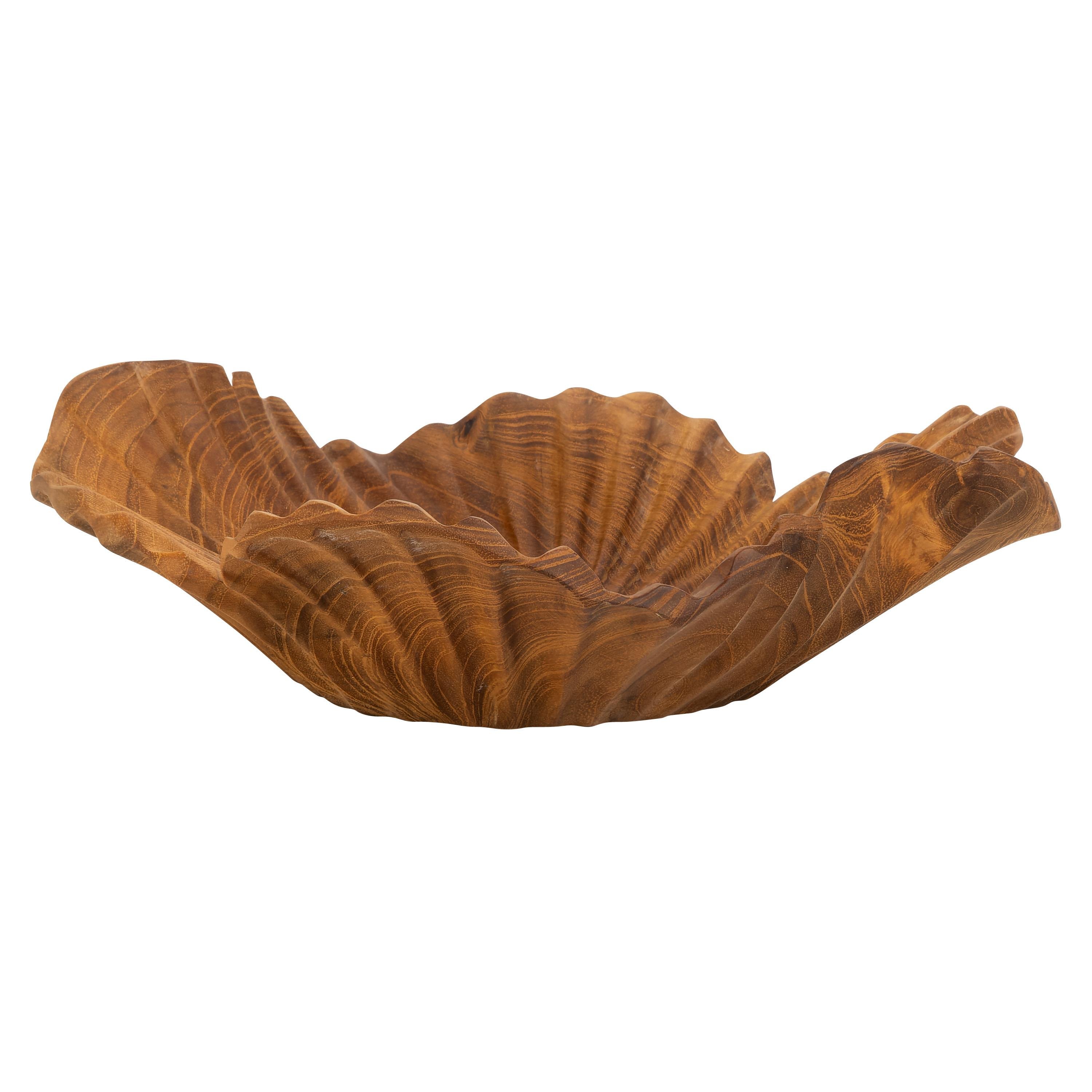 Dekoratif Gondol Lotus  Teak D.25 cm