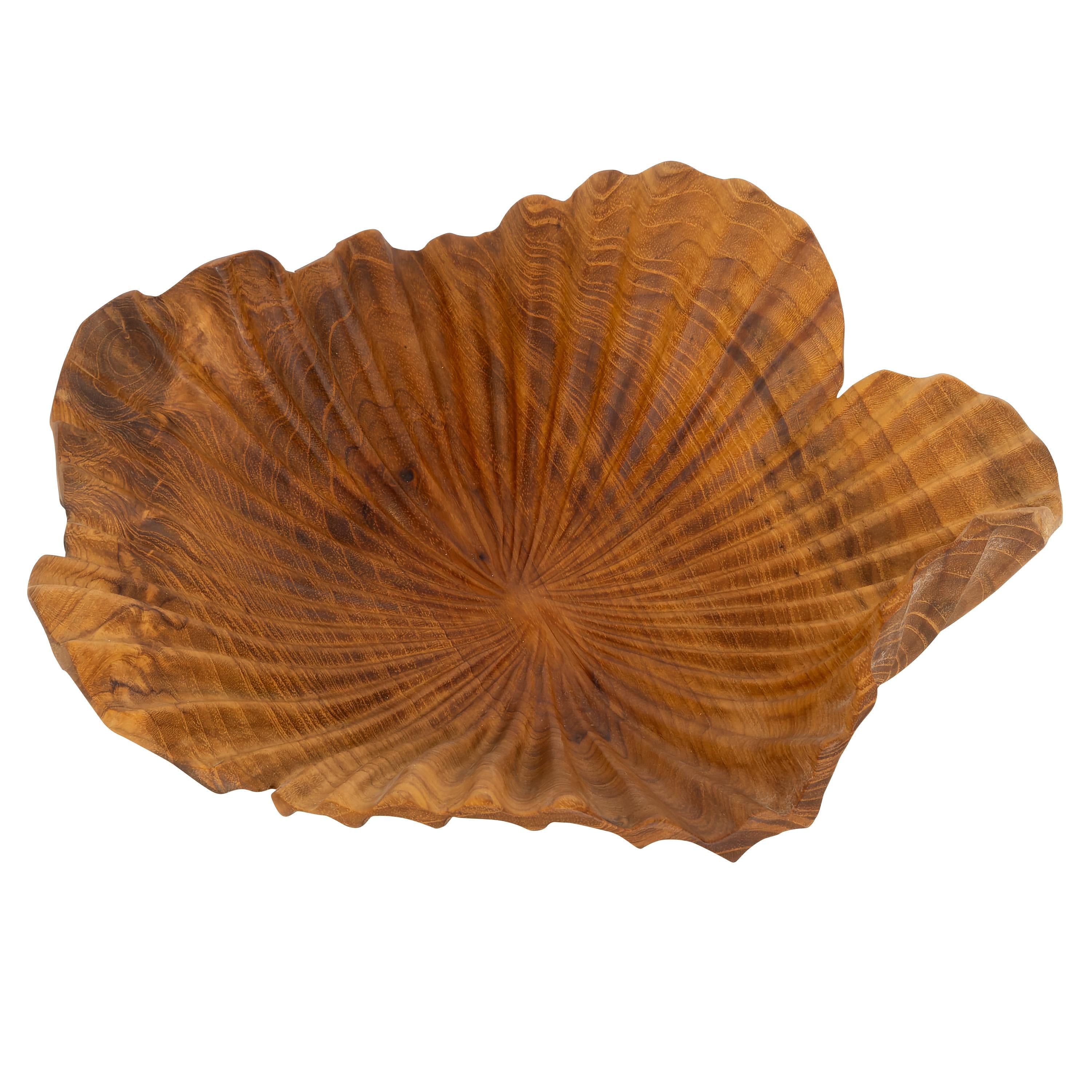 Dekoratif Gondol Lotus  Teak D.25 cm