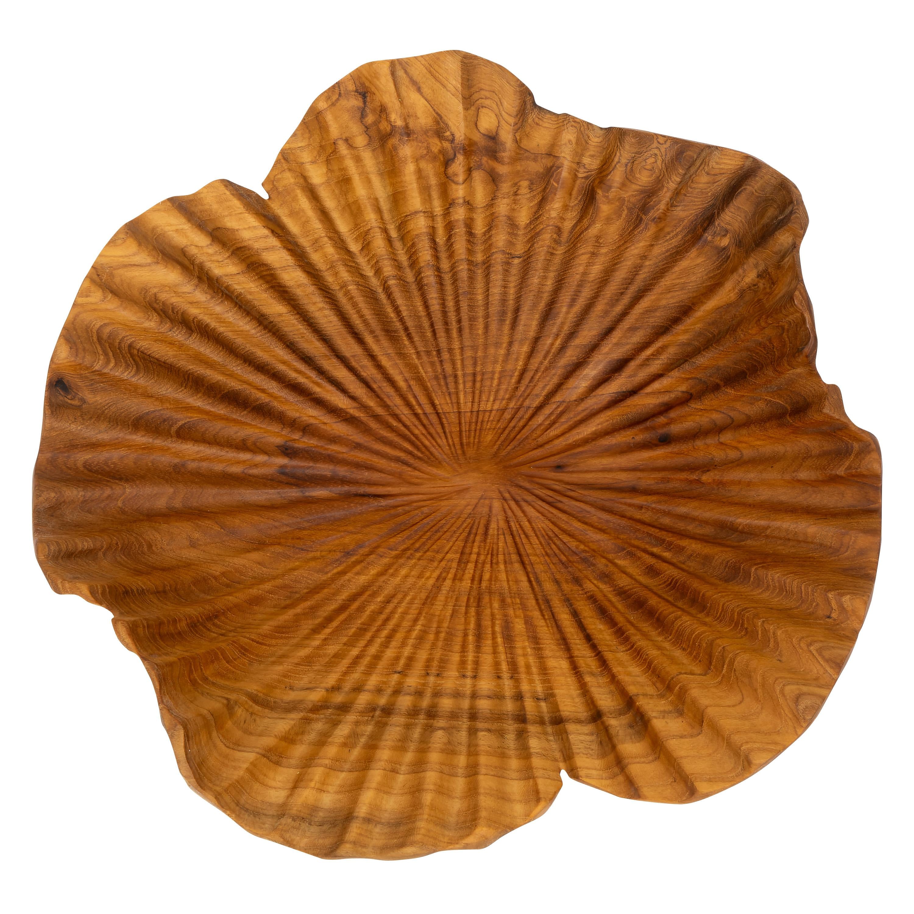Dekoratif Gondol Lotus  Teak D.25 cm