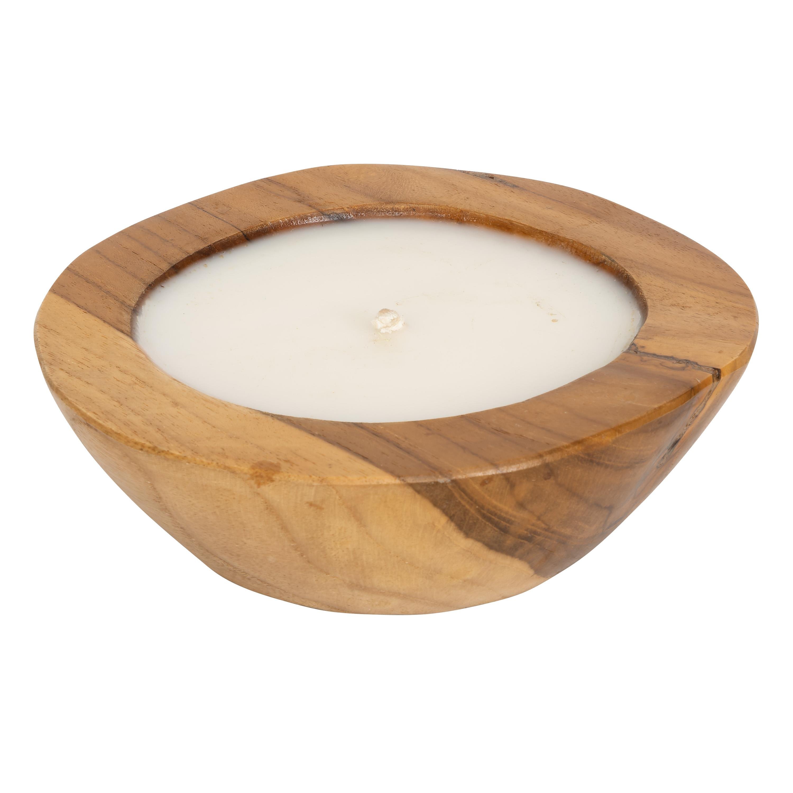 Dekoratif Mum Teak Kase Formu 18 cm x 18 cm x7 cm