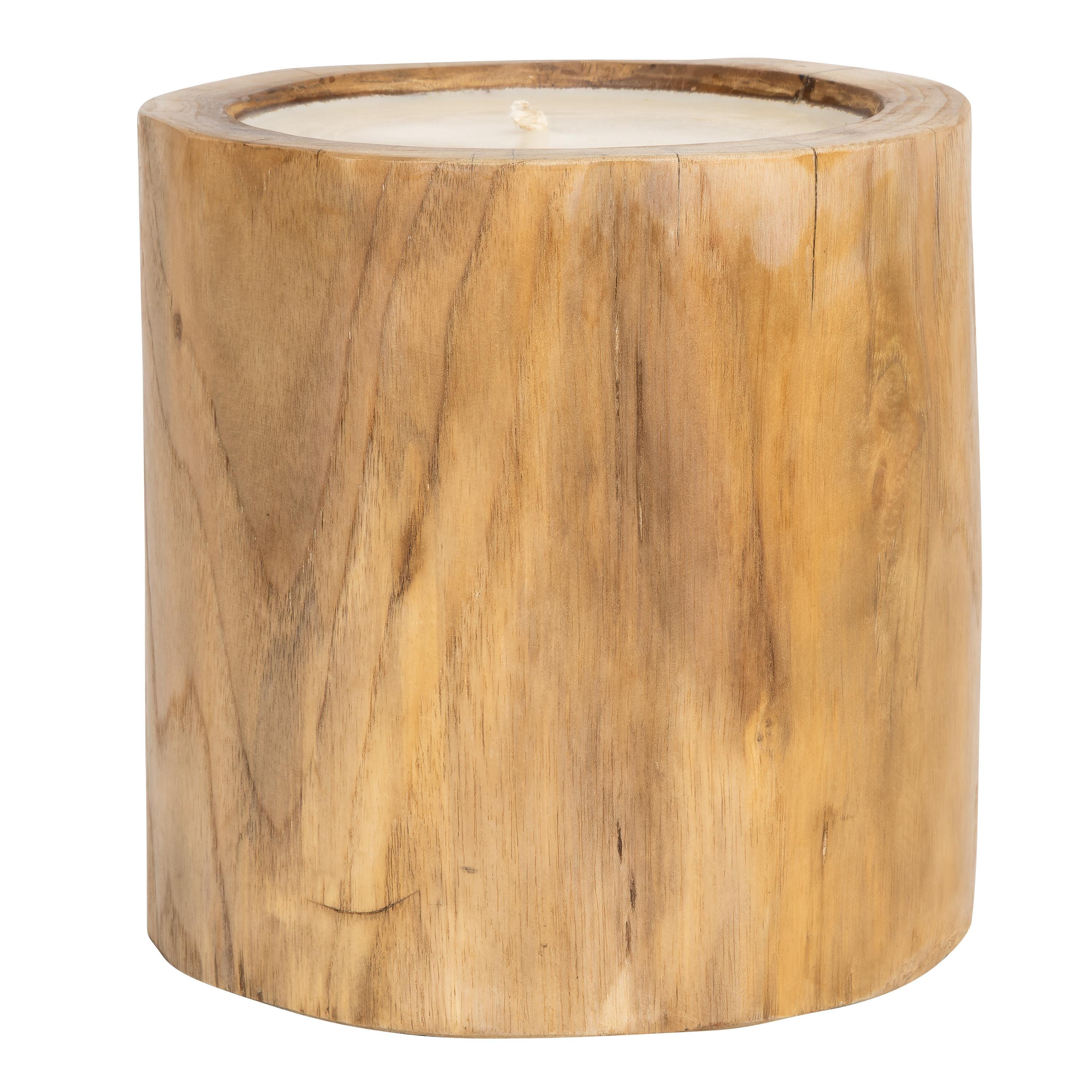 Dekoratif Mum Teak Silindir 20 cm x 20 cm x 20 cm