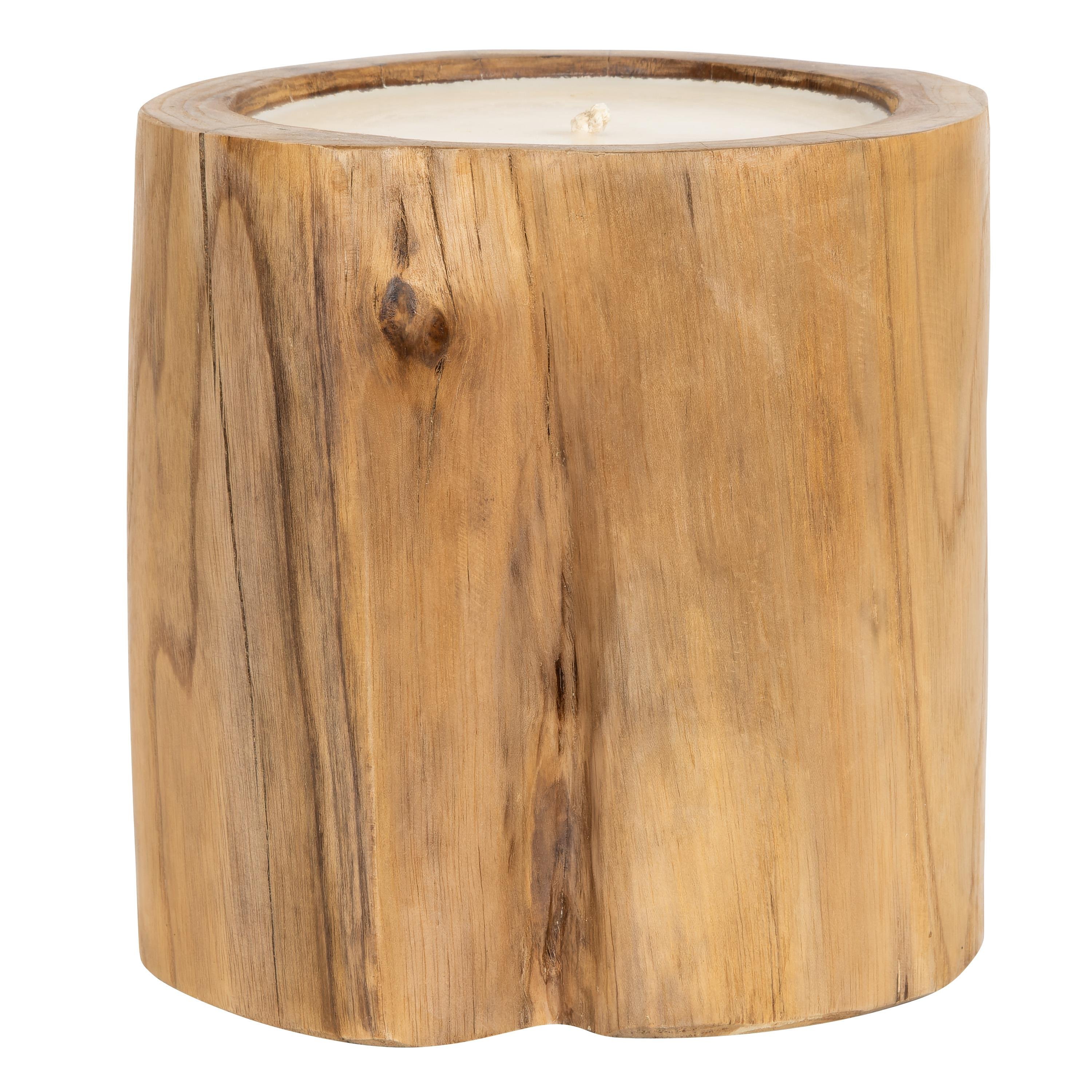 Dekoratif Mum Teak Silindir 20 cm x 20 cm x 20 cm