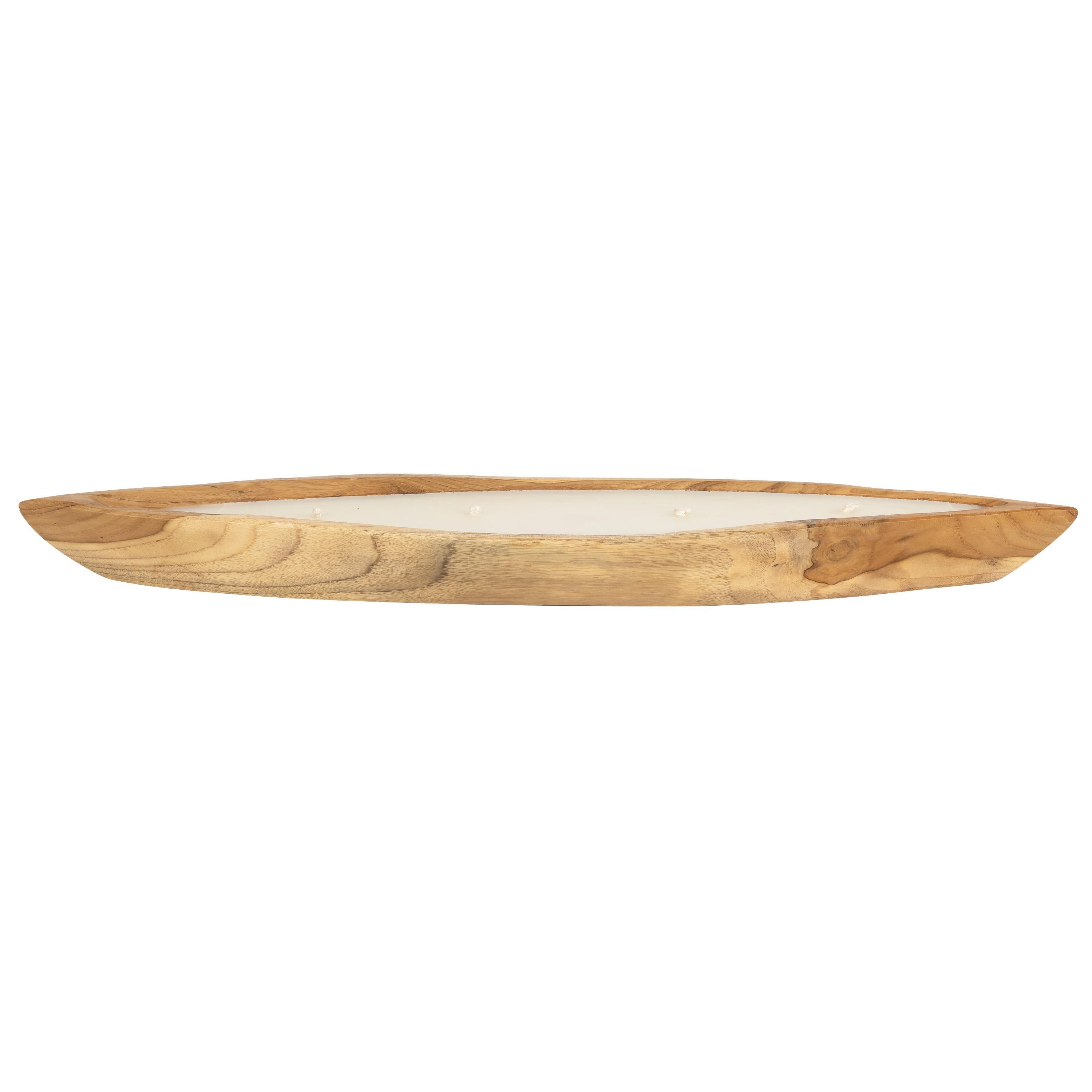 Dekoratif Mum Teak Tekne Formu L  65 cm x 16 cm x 8 cm