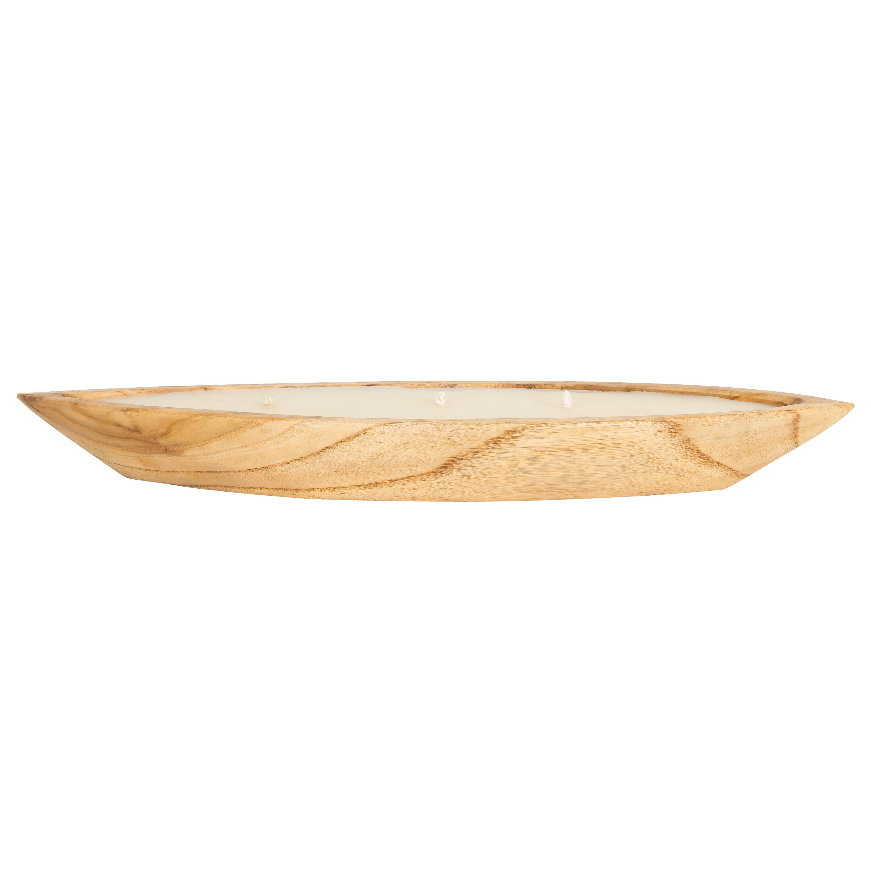 Dekoratif Mum Teak Tekne Formu M 55 cm x 15 cm x 7,5 cm