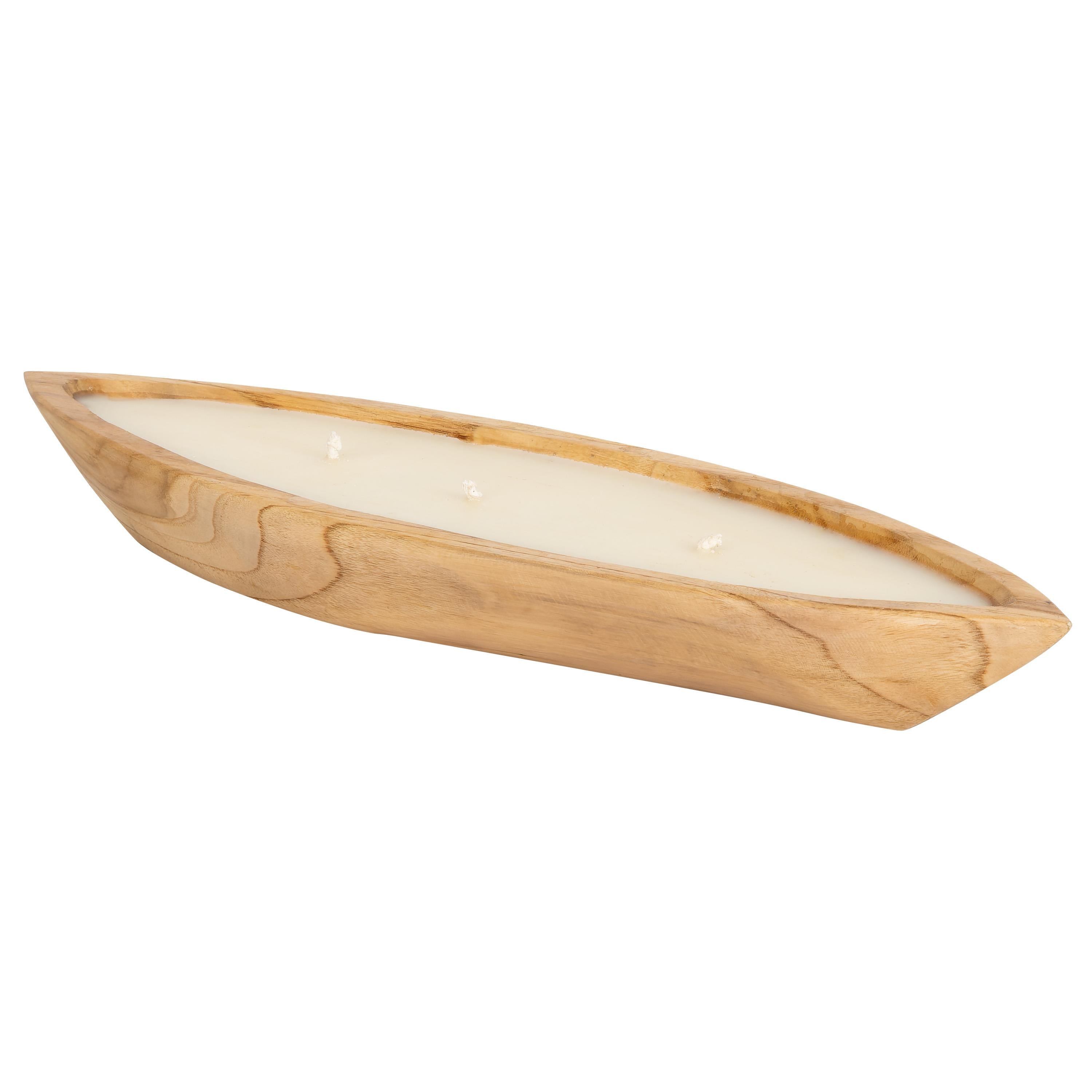 Dekoratif Mum Teak Tekne Formu M 55 cm x 15 cm x 7,5 cm