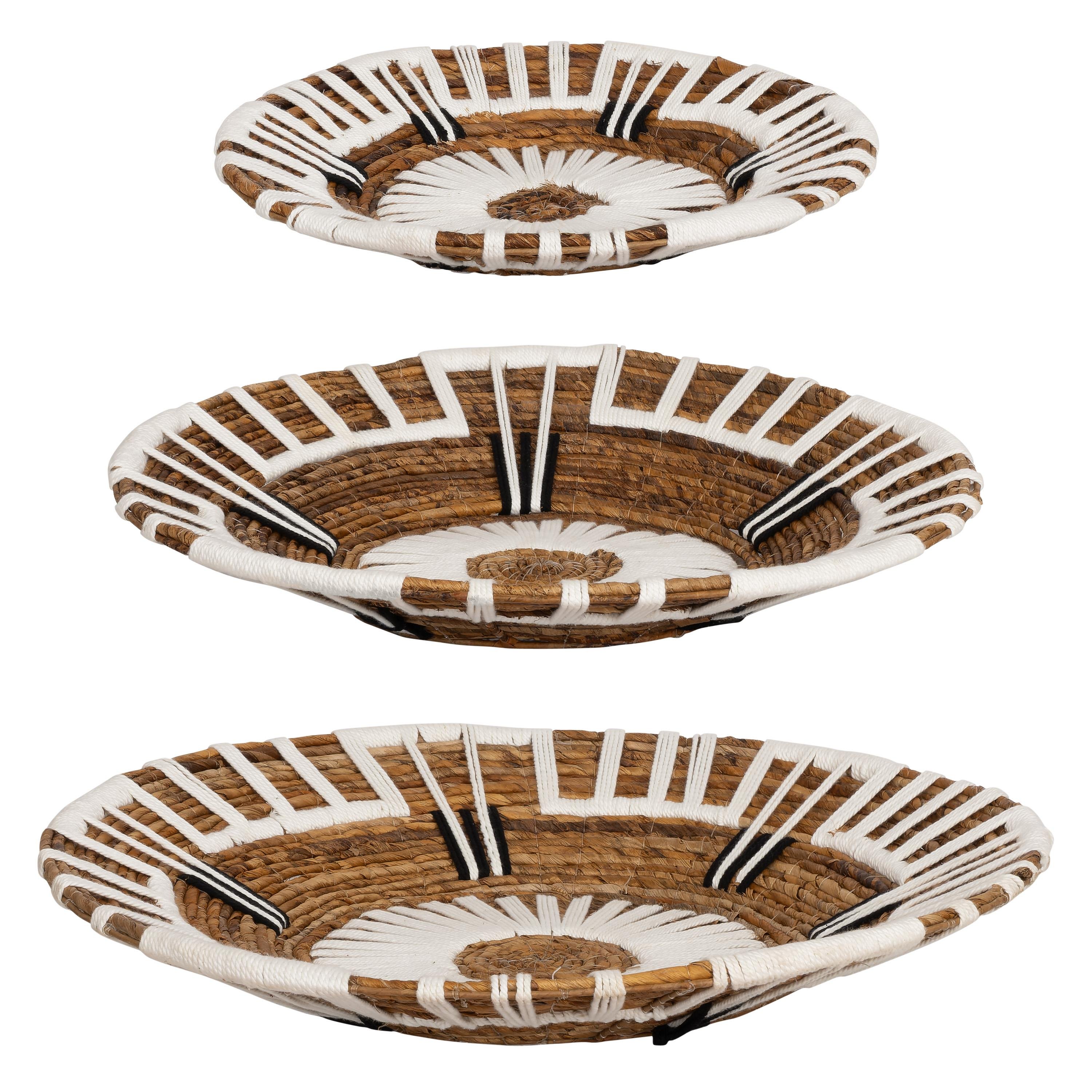 Duvar Dekorasyonu 3 lü  Beyaz Naturel (40-50-60 cm)