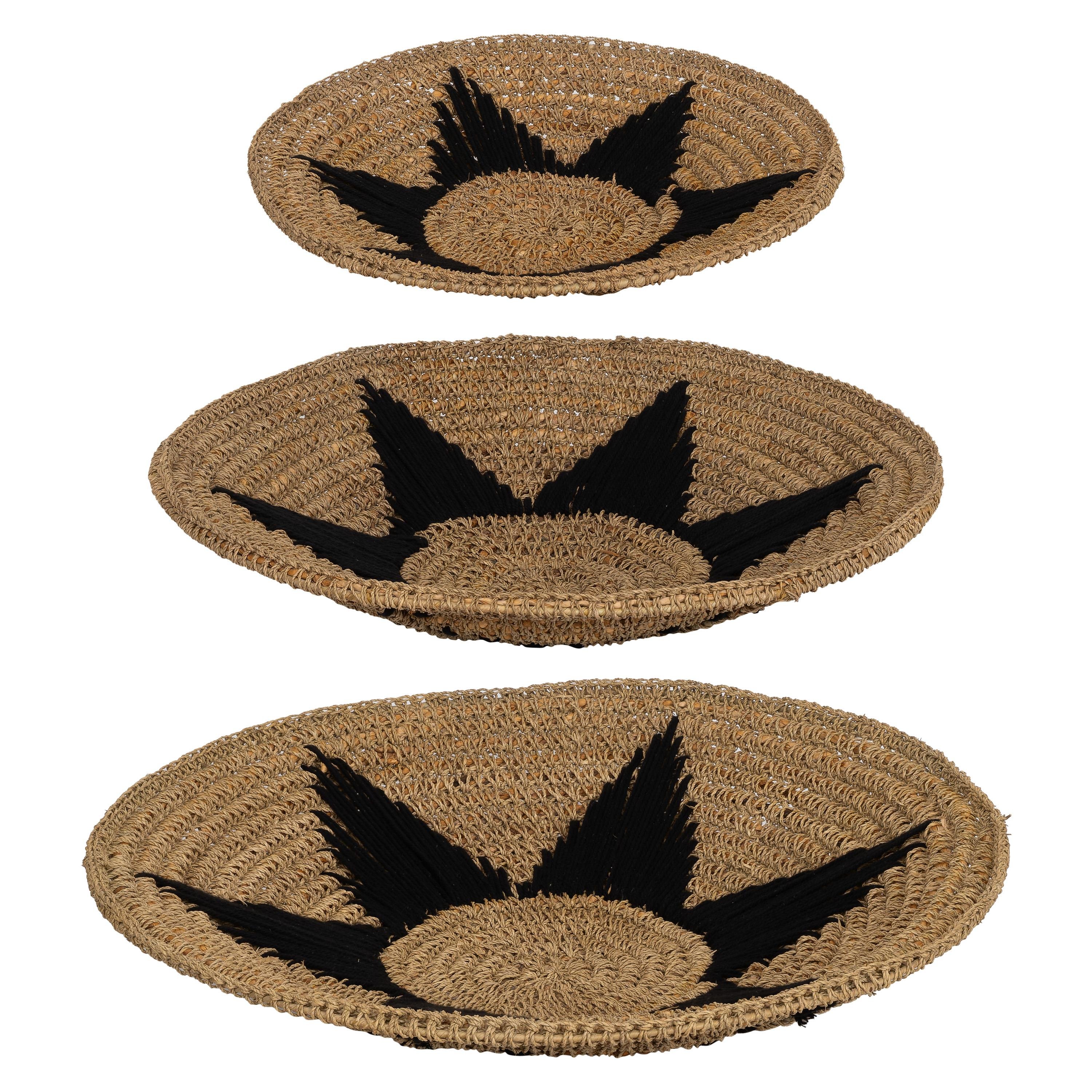Duvar Dekorasyonu 3 lü  Siyah Naturel (40-50-60 cm)