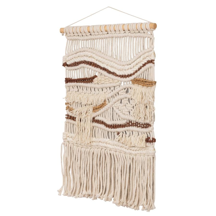 Duvar dekorasyonu Fildişi / Naturel / Kahve 70 cm x 105 cm