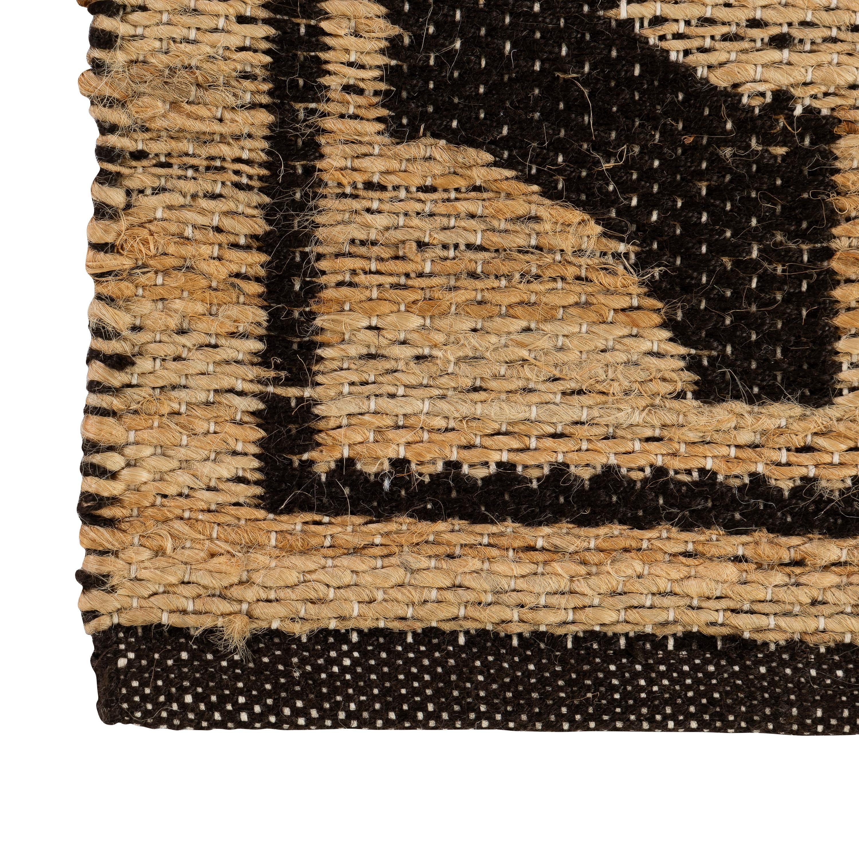 Halı Bohem Jakarlı Dokuma Jüt  Naturel /Kahve  160 cm x 230 cm