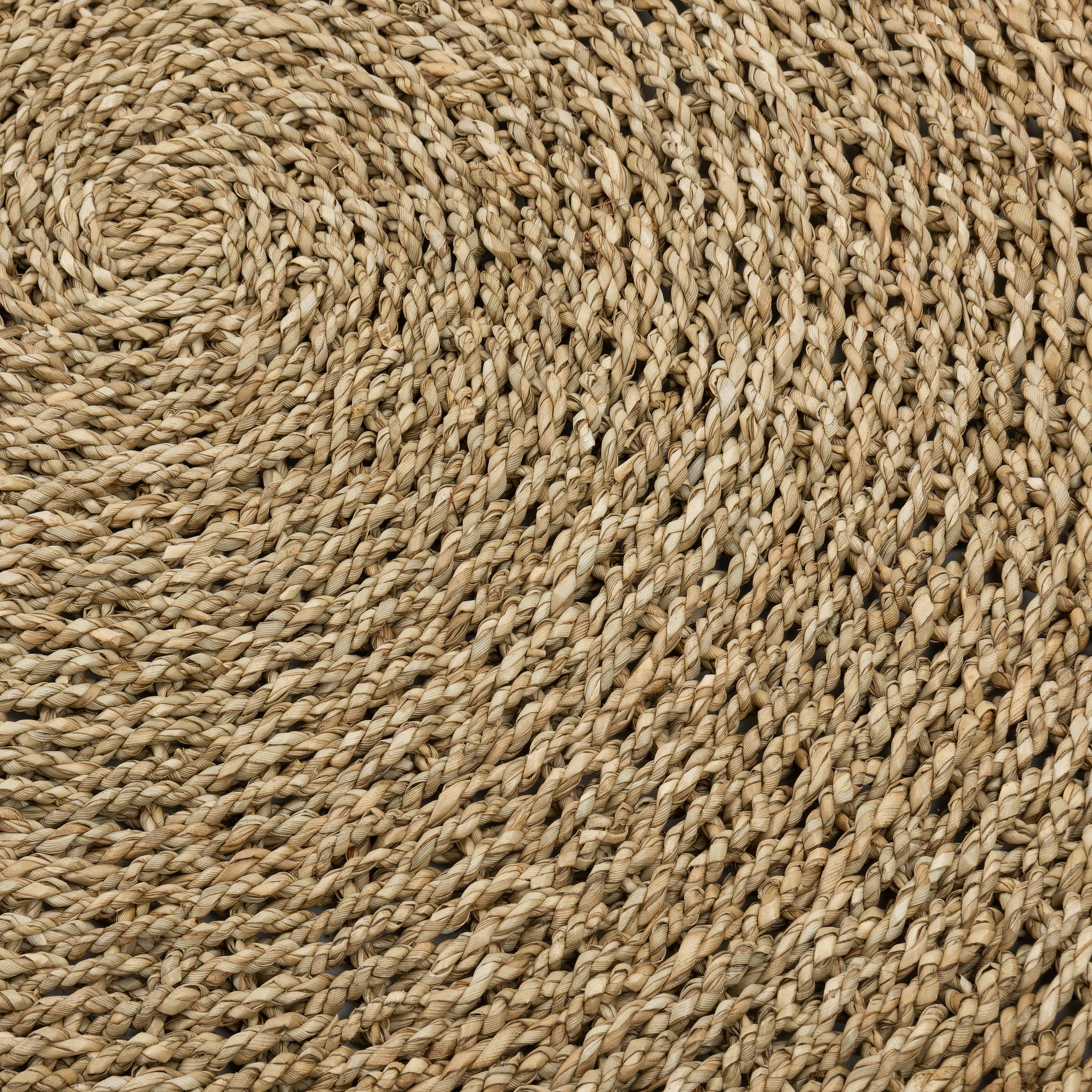 Kilim Jüt Naturel Beyaz Kenarlı D.100 cm