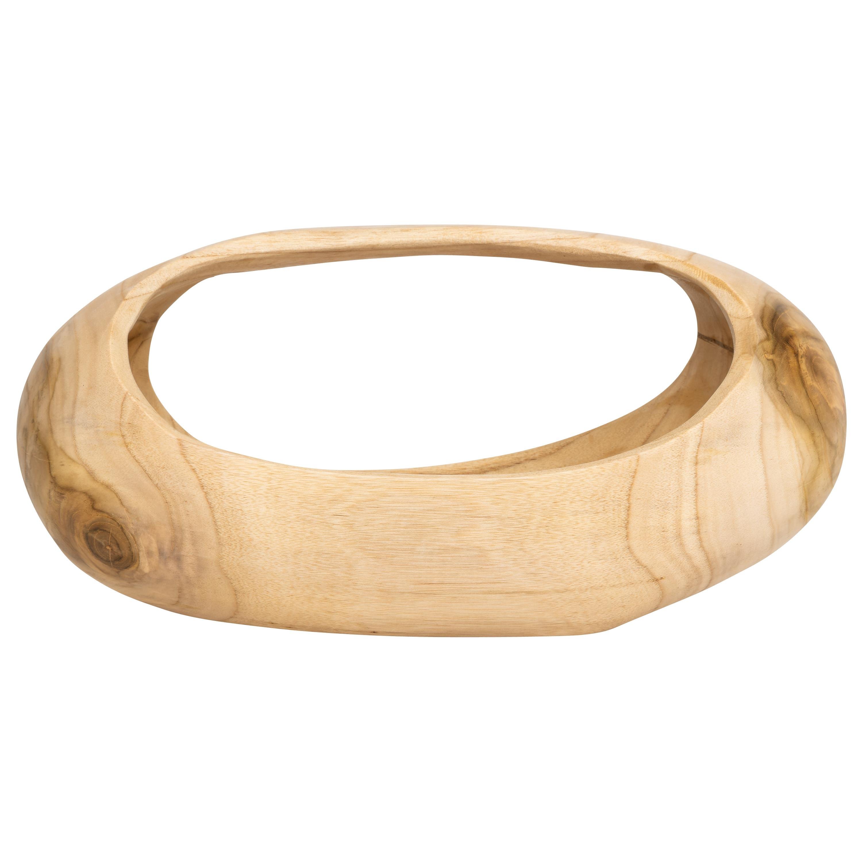 Kulplu Bowl Teak Dikdörtgen Form 38 cm x 17 cm x 16 cm